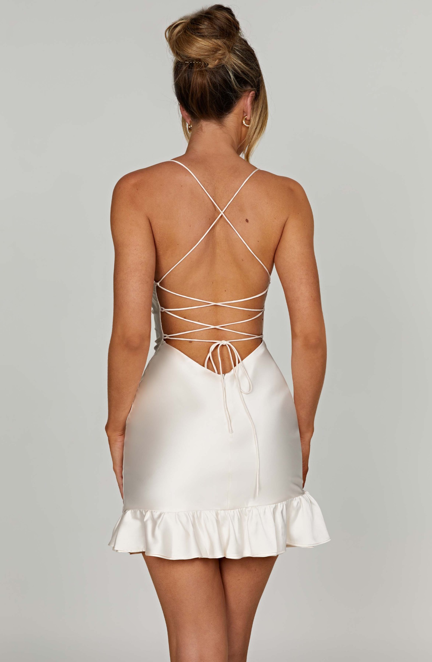 Nicola Mini Dress - Ivory-My Top Dress.All Rights Reserved