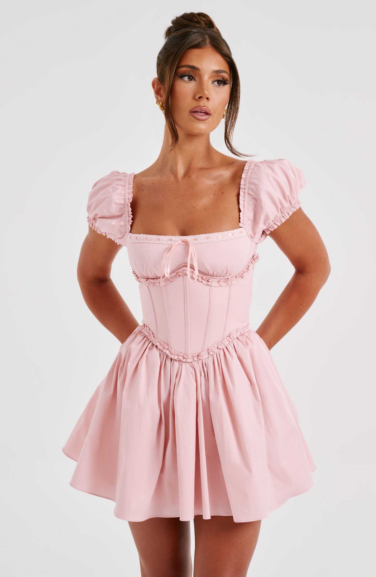 Penelope Mini Dress - Blush-My Top Dress.All Rights Reserved