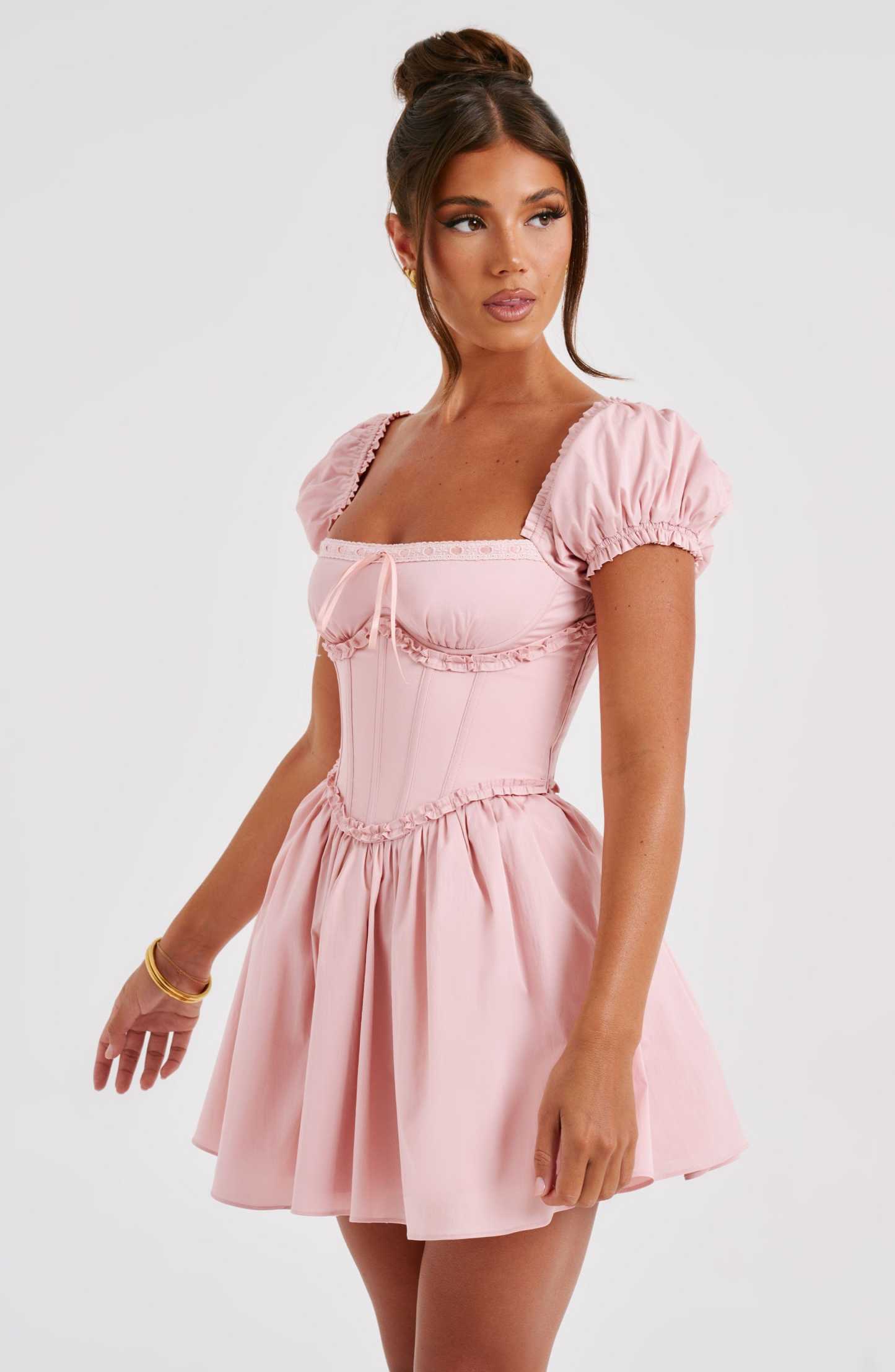 Penelope Mini Dress - Blush-My Top Dress.All Rights Reserved