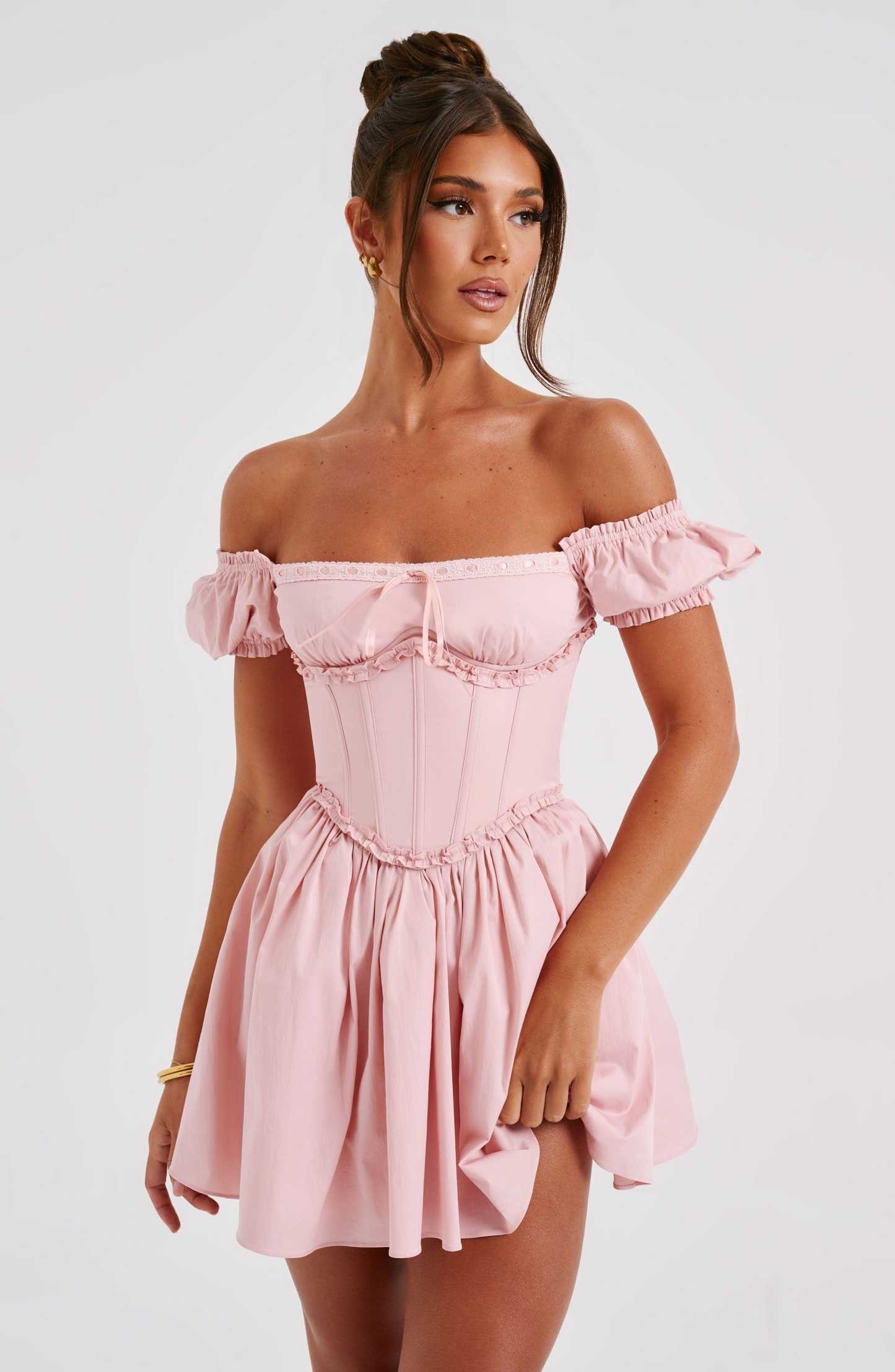 Penelope Mini Dress - Blush-My Top Dress.All Rights Reserved