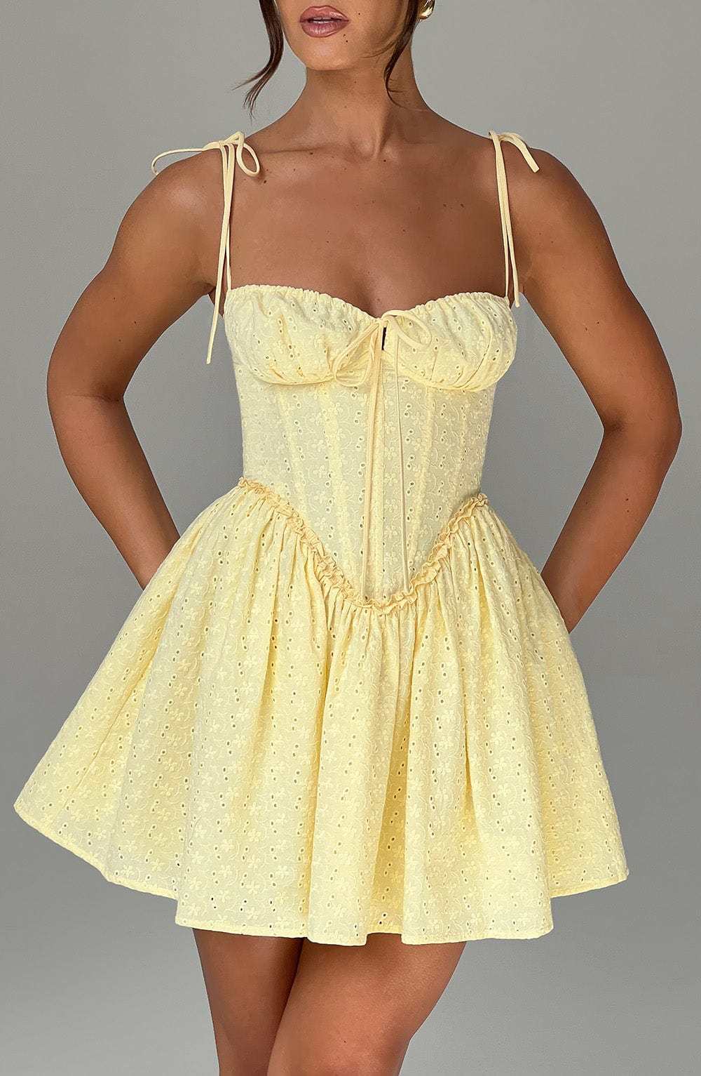 Phoebe Mini Dress - Lemon-My Top Dress.All Rights Reserved