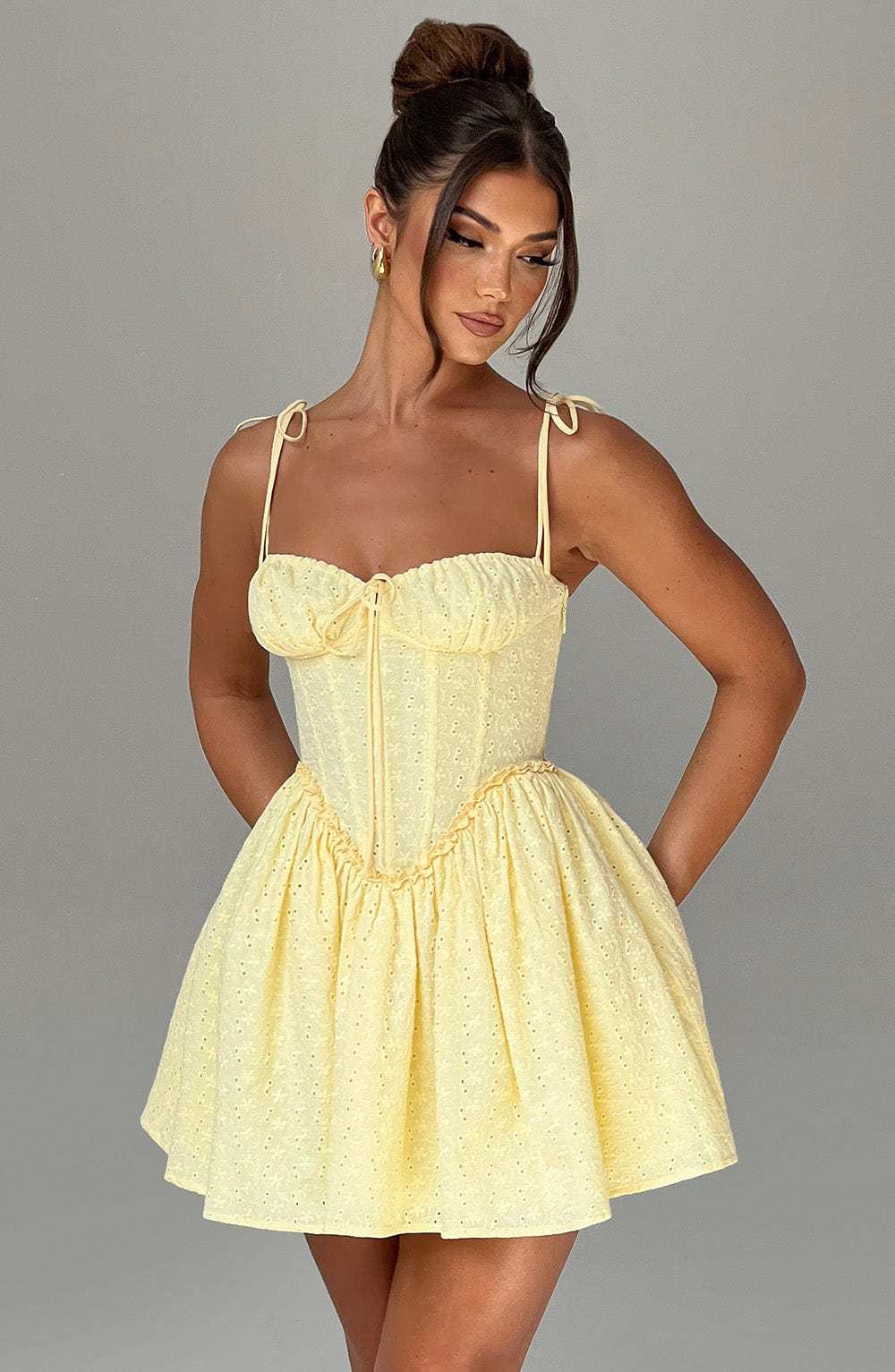 Phoebe Mini Dress - Lemon-My Top Dress.All Rights Reserved