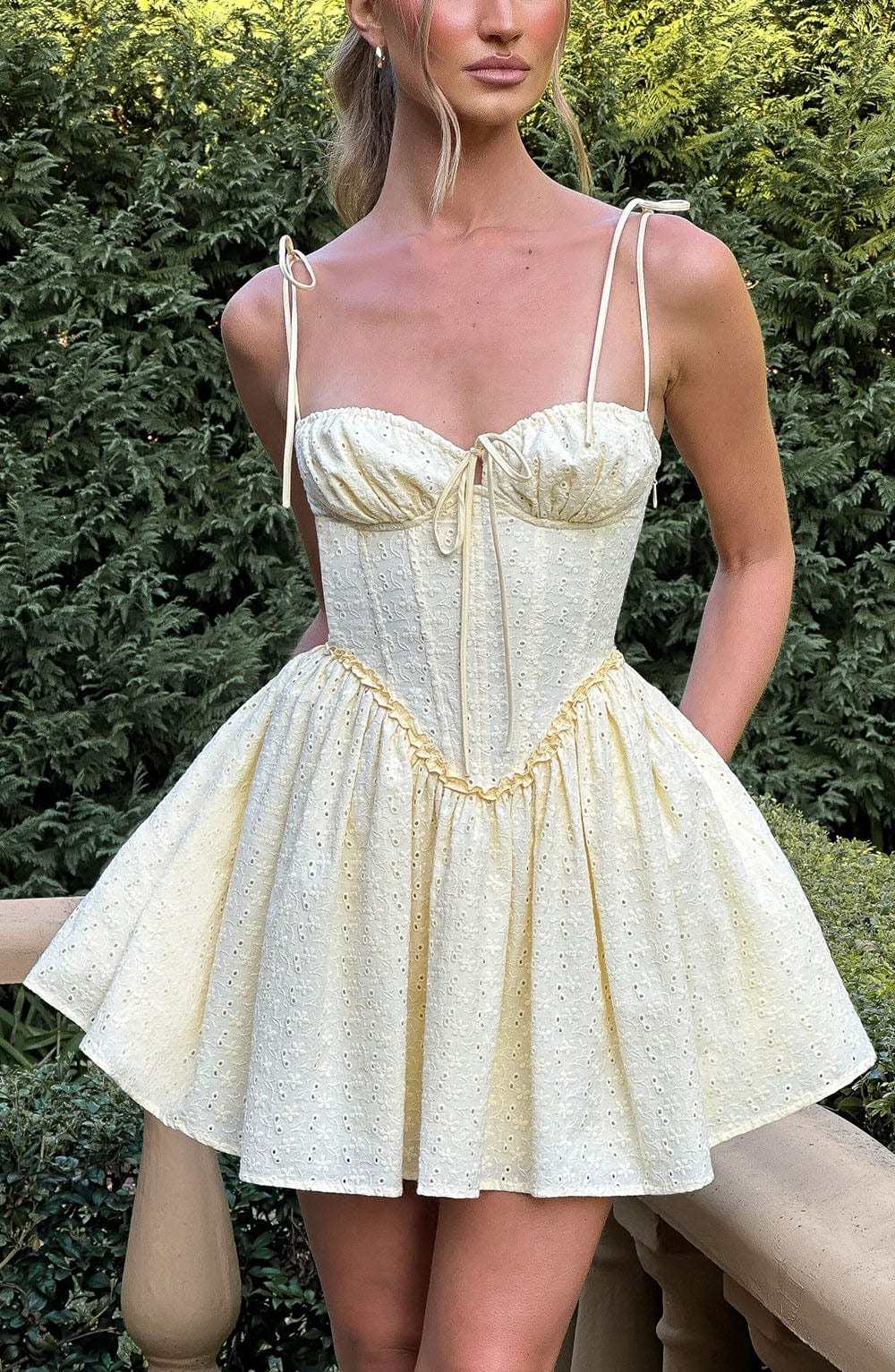 Phoebe Mini Dress - Lemon-My Top Dress.All Rights Reserved