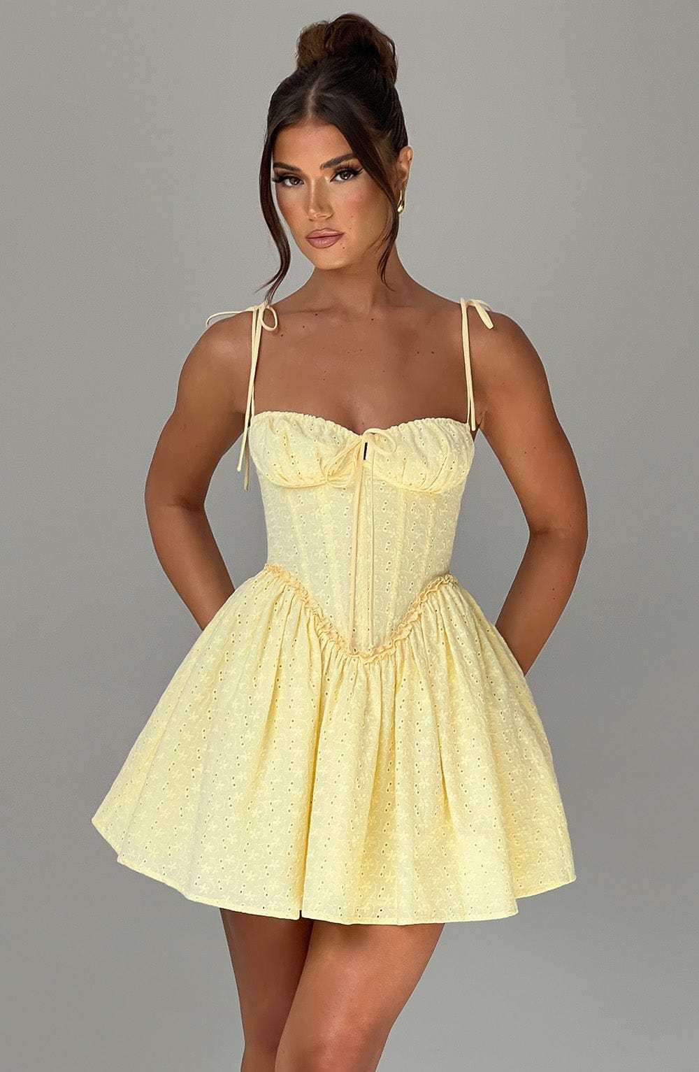 Phoebe Mini Dress - Lemon-My Top Dress.All Rights Reserved