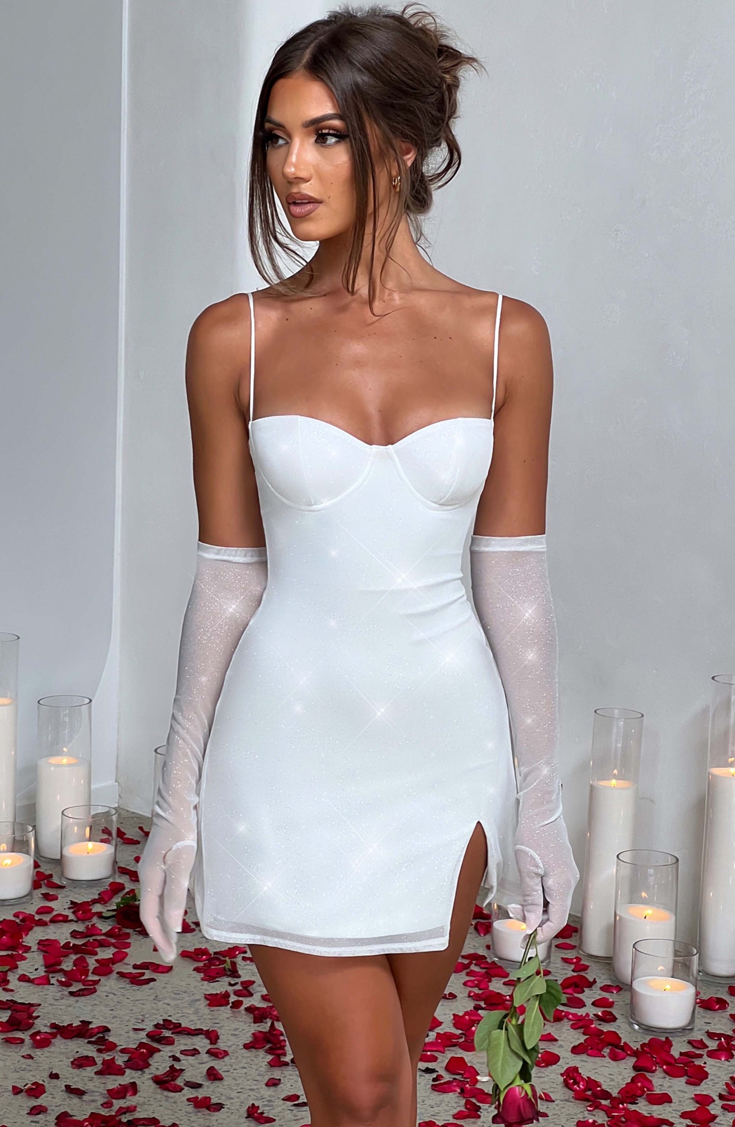 Pixie Mini Dress - Ivory Sparkle-My Top Dress.All Rights Reserved