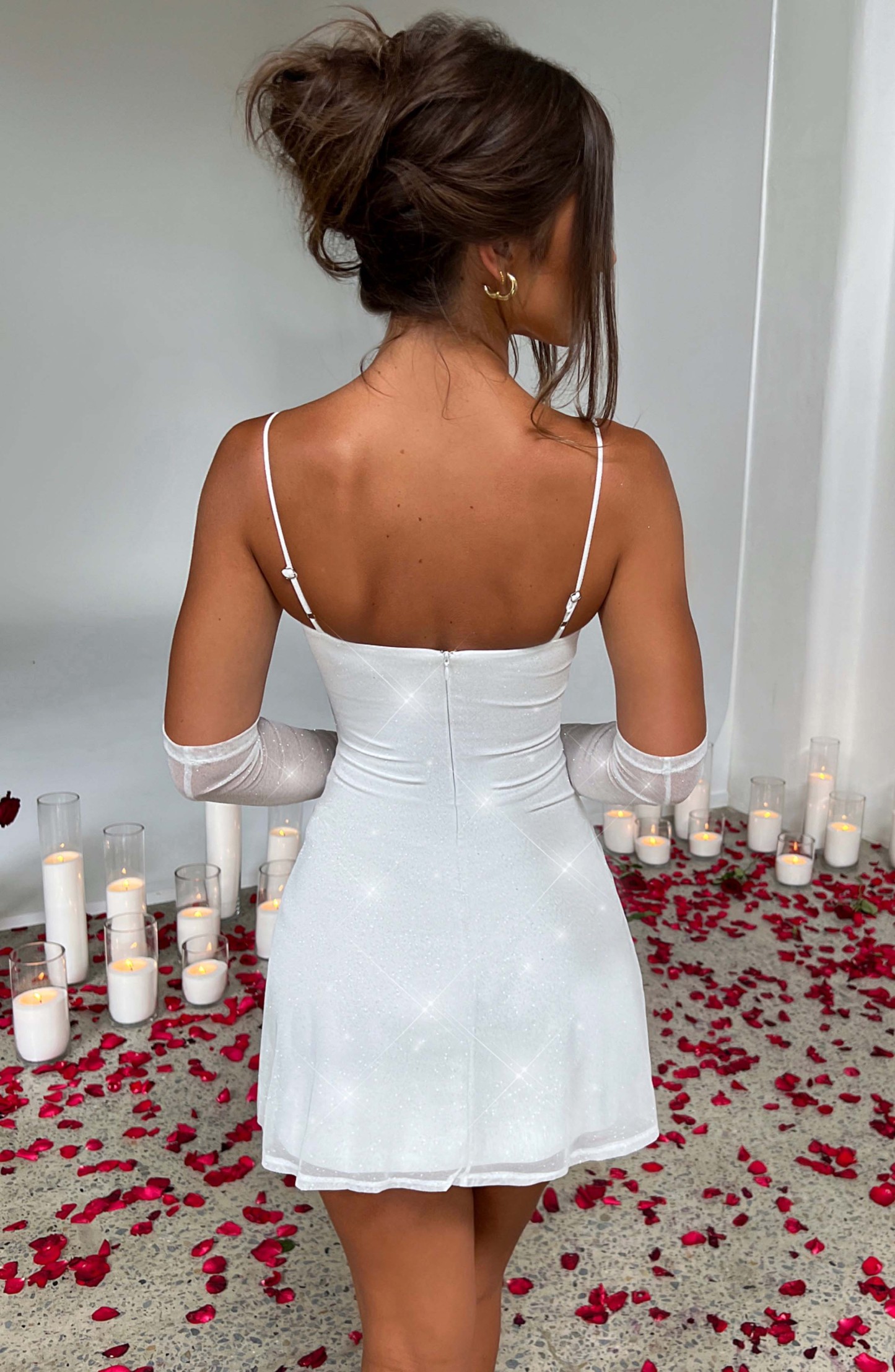Pixie Mini Dress - Ivory Sparkle-My Top Dress.All Rights Reserved