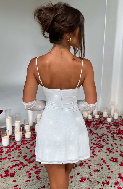 Pixie Mini Dress - Ivory Sparkle-My Top Dress.All Rights Reserved
