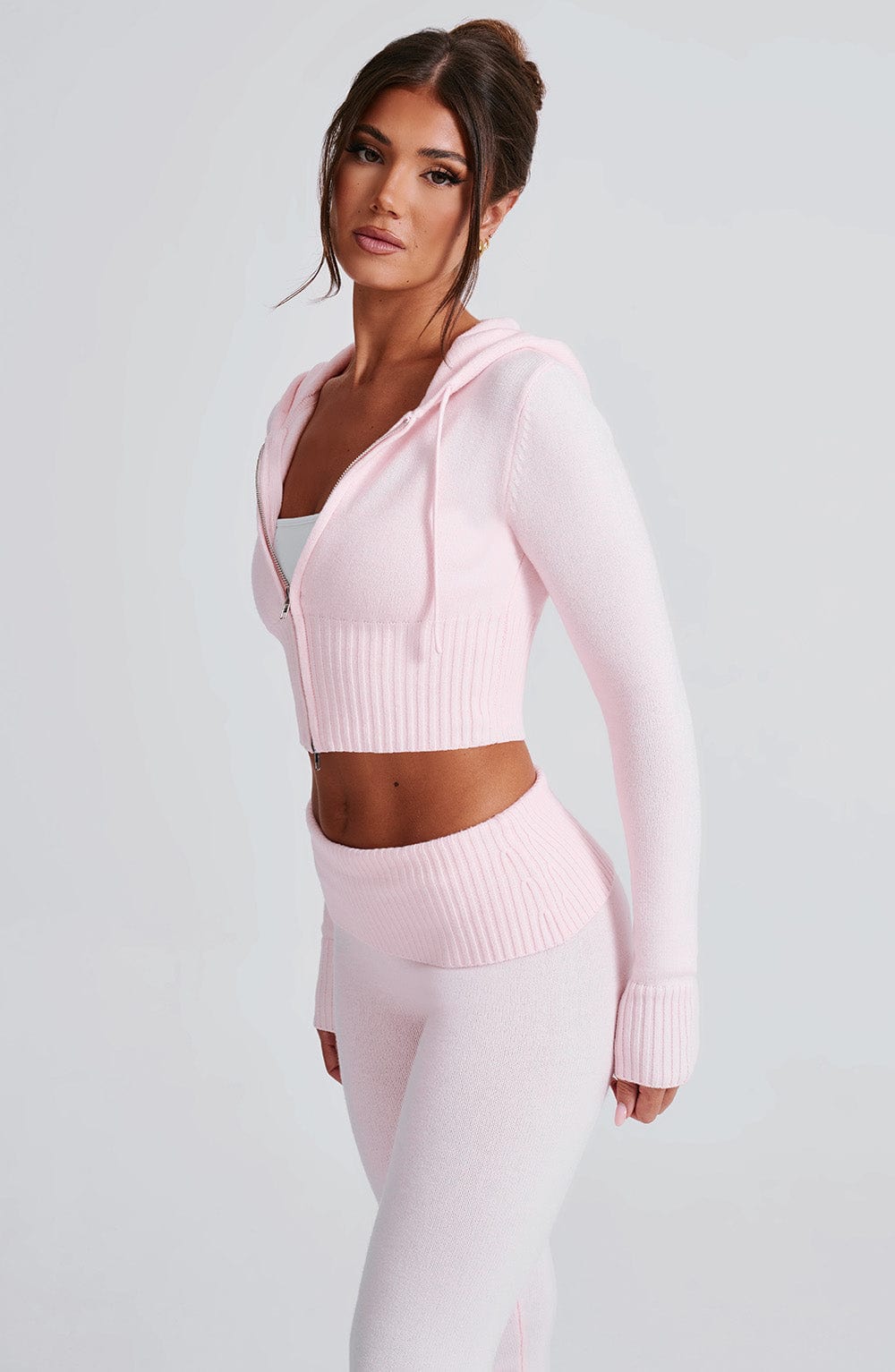 Portia Knit Hoodie - Pink-My Top Dress.All Rights Reserved