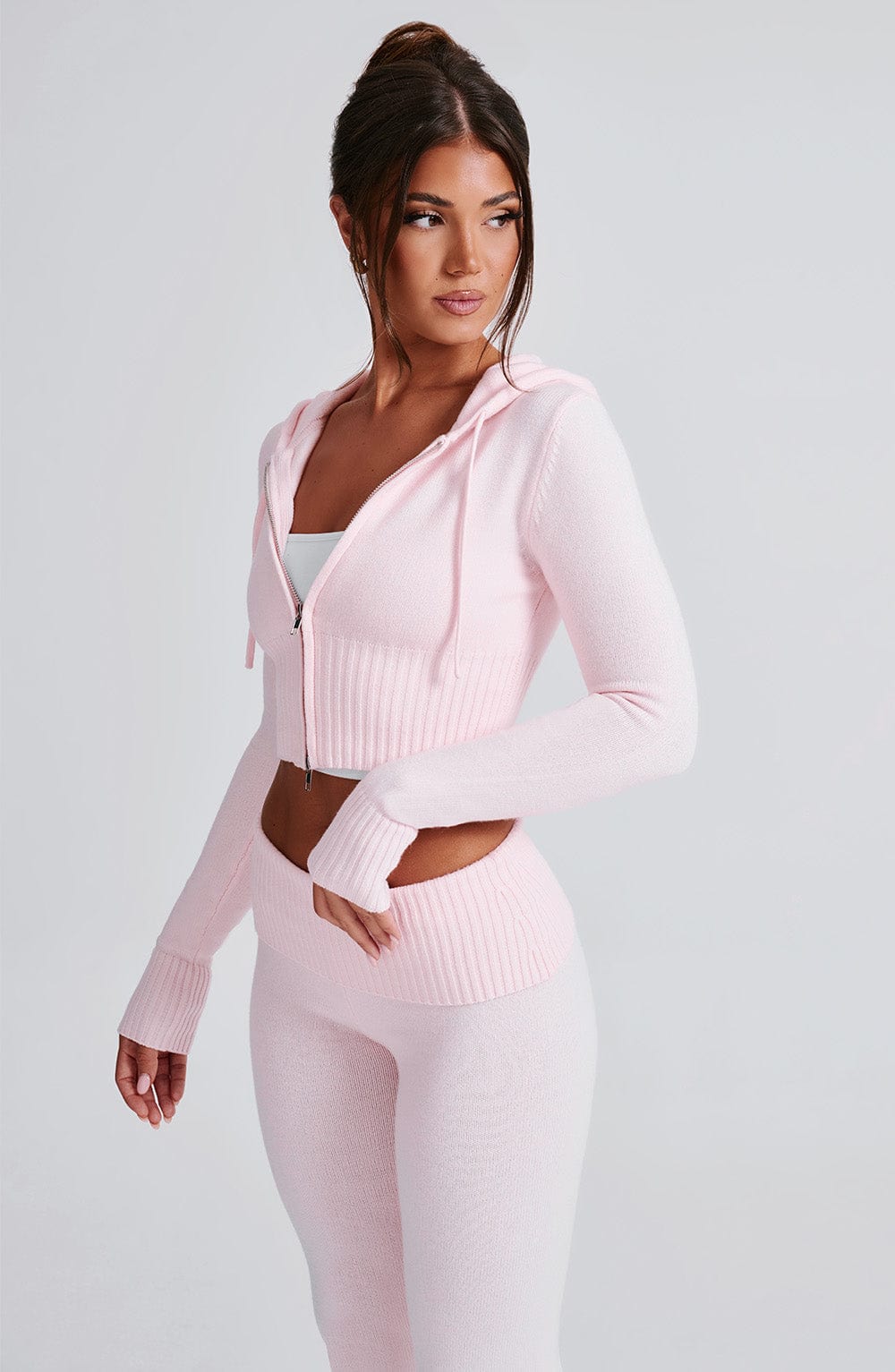 Portia Knit Hoodie - Pink-My Top Dress.All Rights Reserved