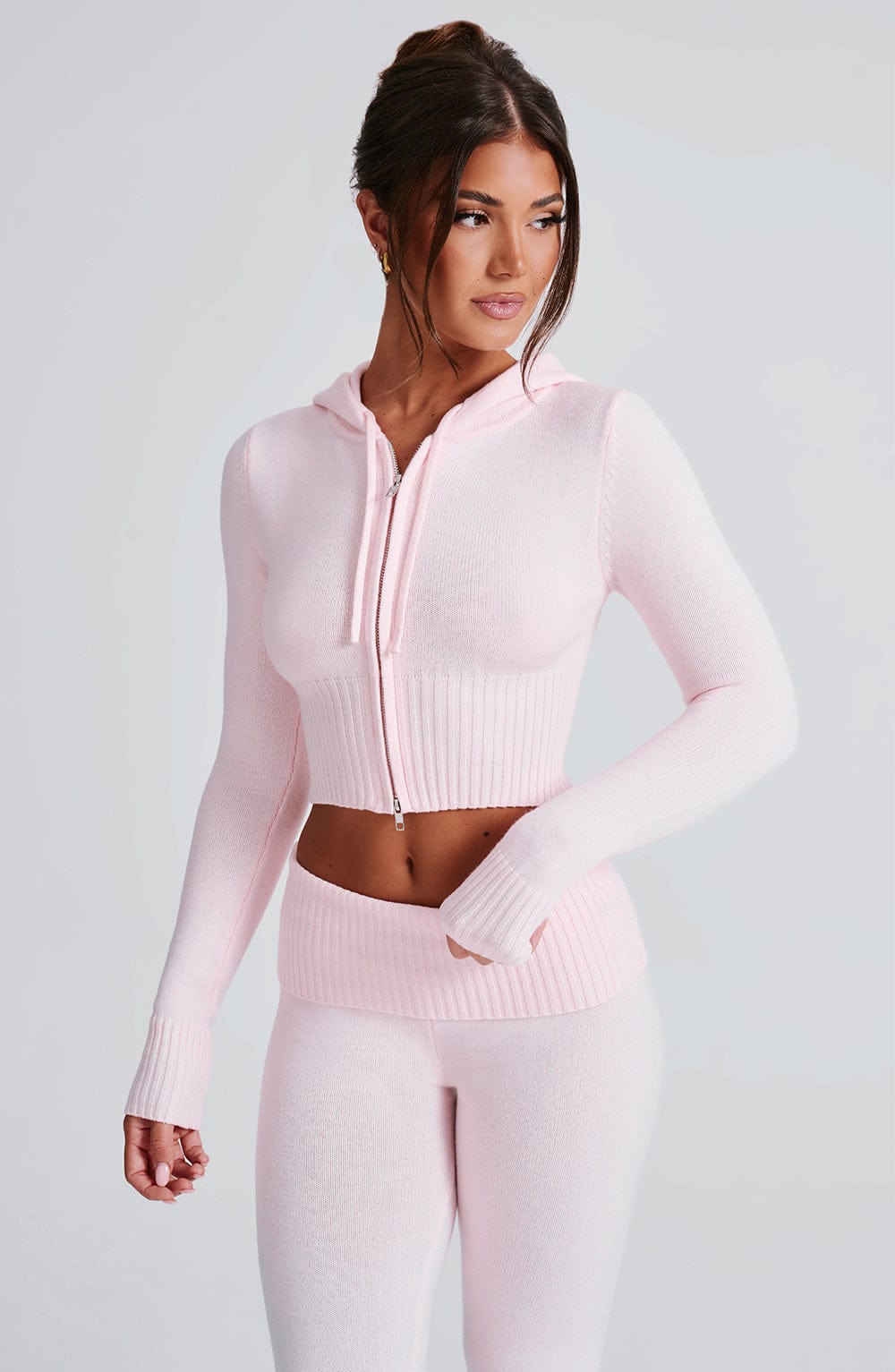 Portia Knit Hoodie - Pink-My Top Dress.All Rights Reserved