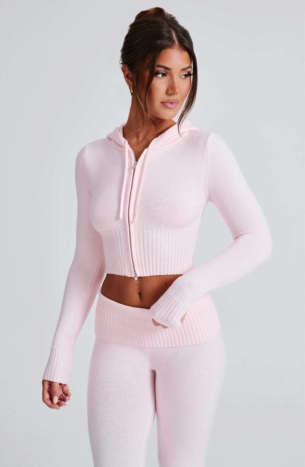 Portia Knit Hoodie - Pink-My Top Dress.All Rights Reserved