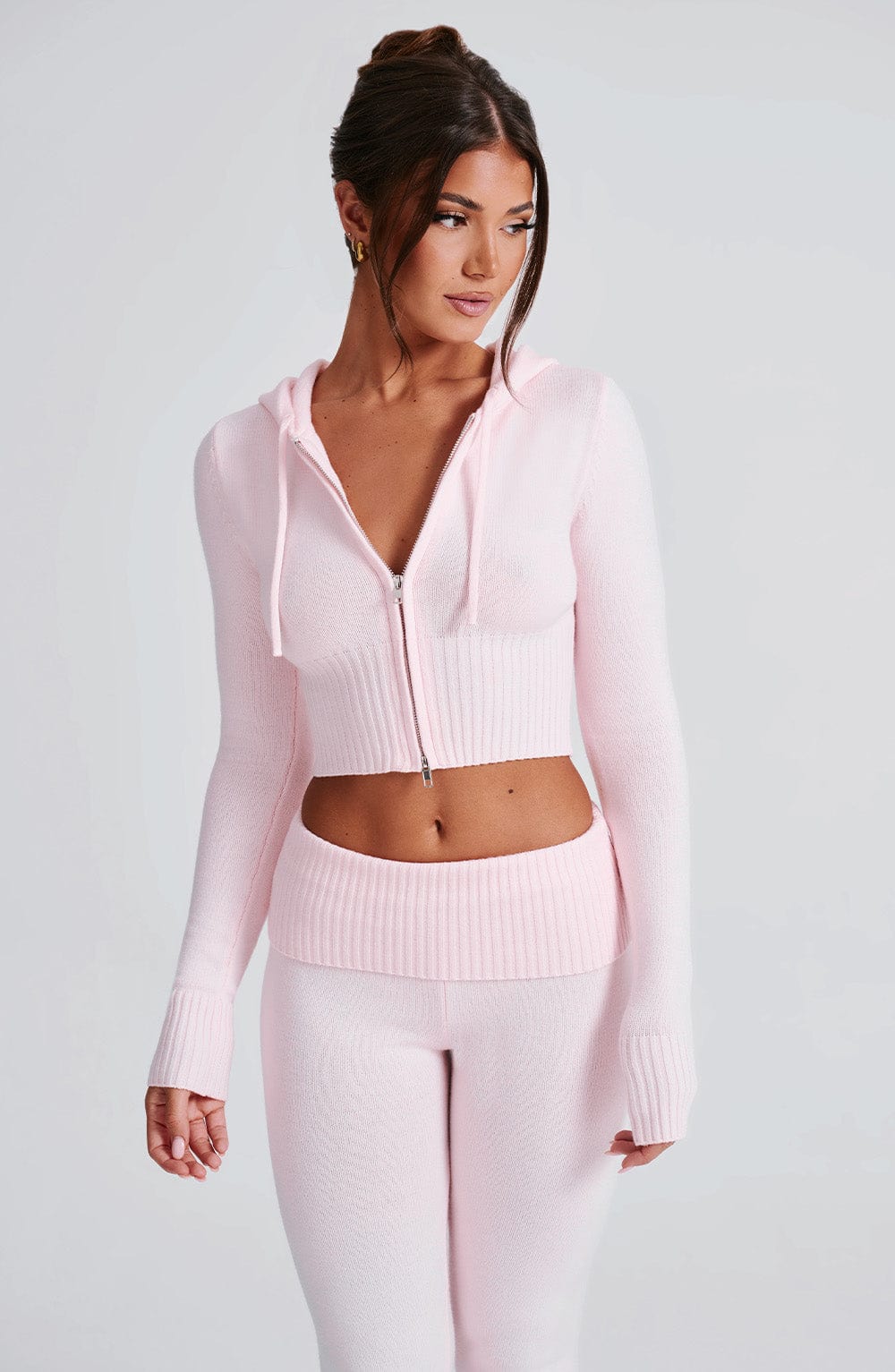 Portia Knit Hoodie - Pink-My Top Dress.All Rights Reserved