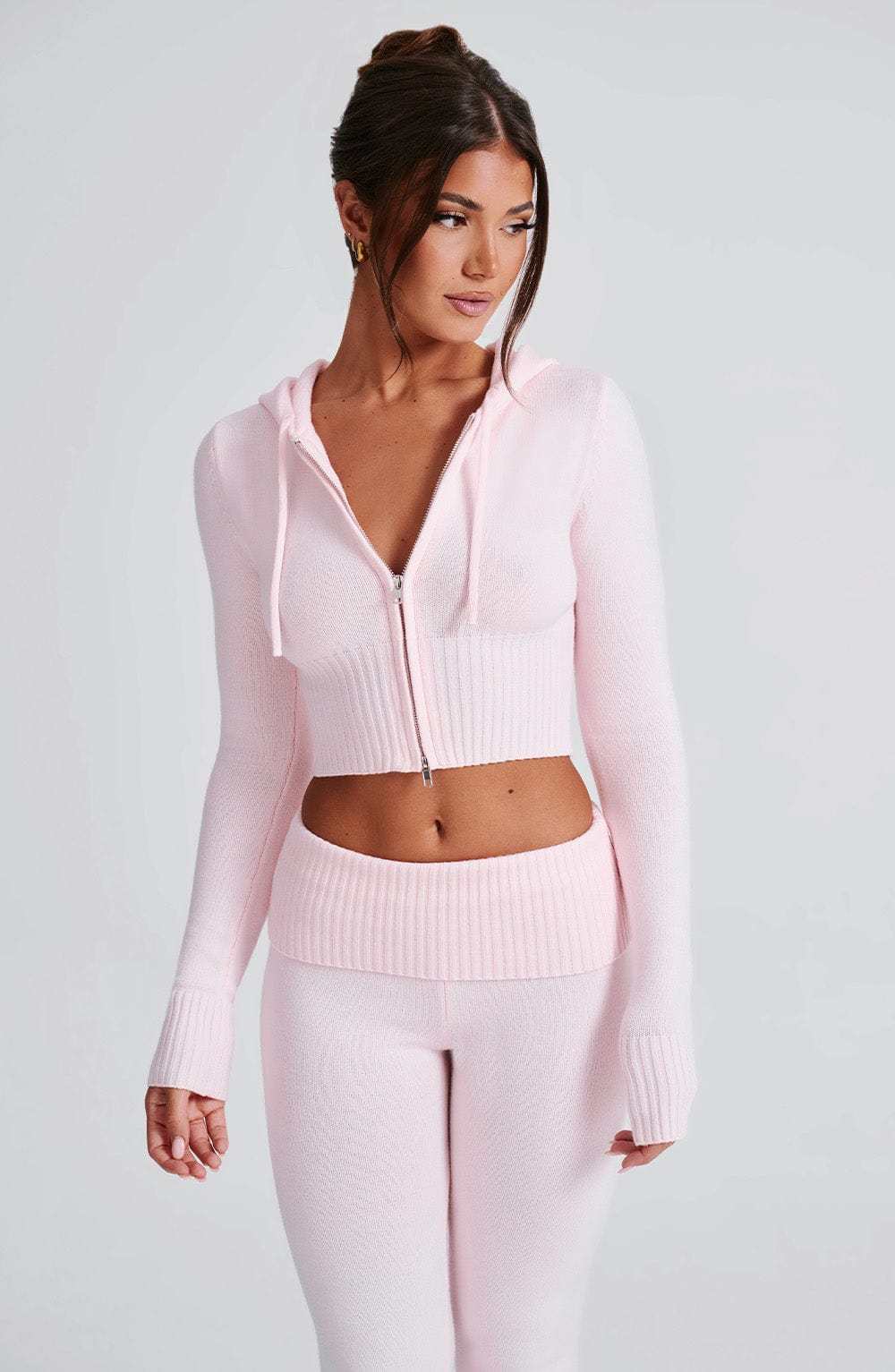 Portia Knit Hoodie - Pink-My Top Dress.All Rights Reserved