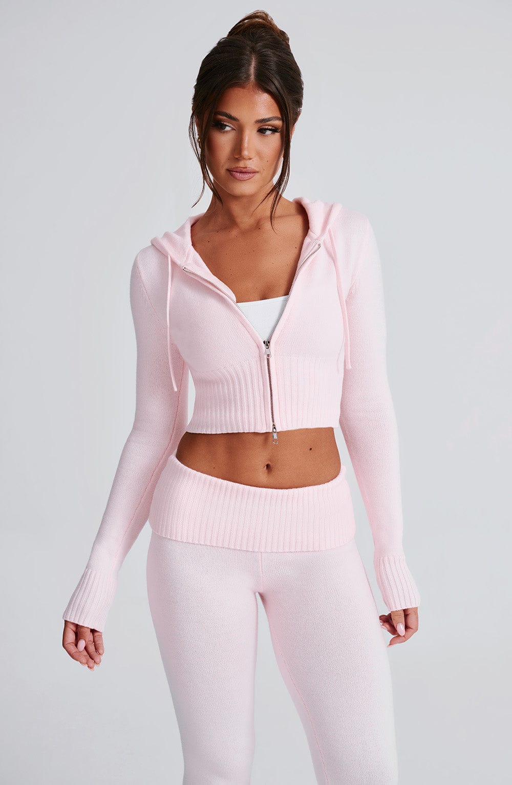 Portia Knit Hoodie - Pink-My Top Dress.All Rights Reserved