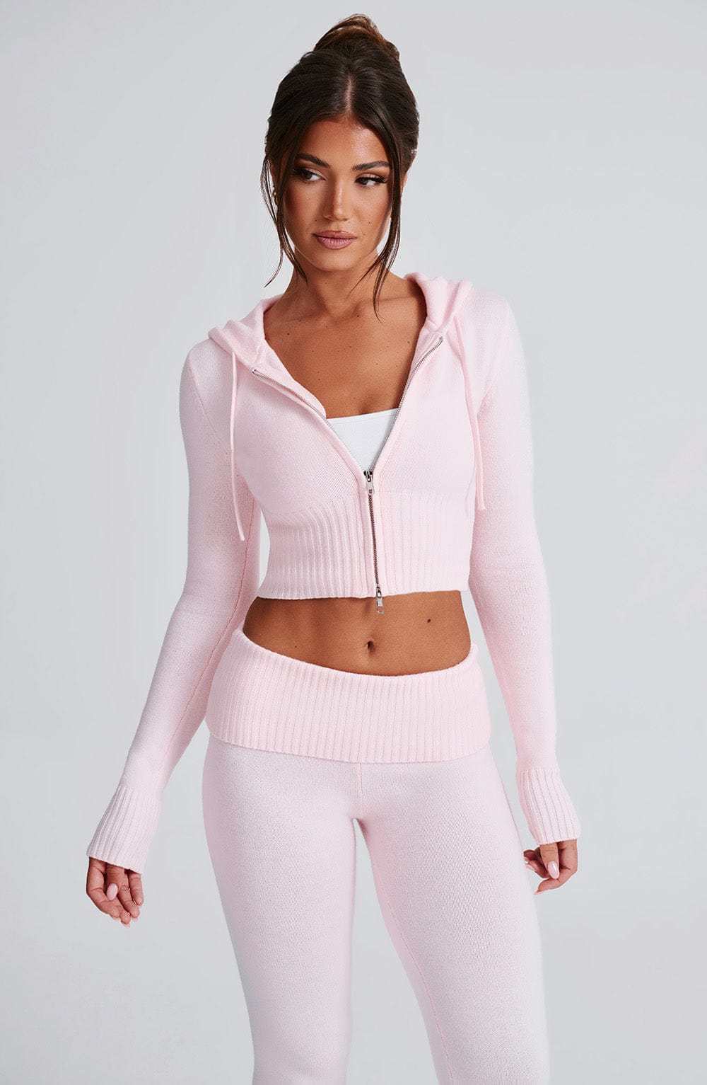 Portia Knit Hoodie - Pink-My Top Dress.All Rights Reserved