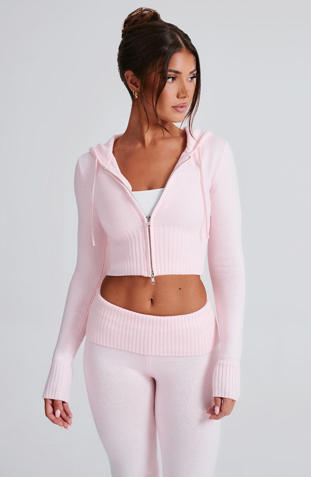 Portia Knit Hoodie - Pink-My Top Dress.All Rights Reserved