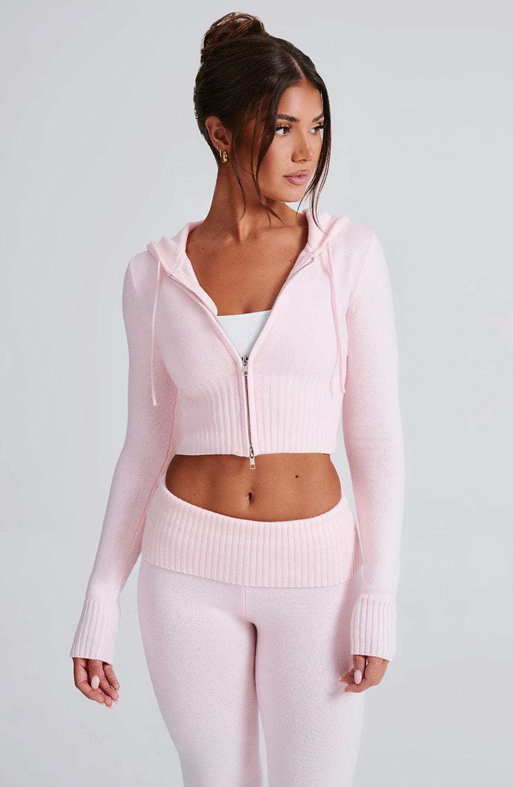 Portia Knit Hoodie - Pink-My Top Dress.All Rights Reserved