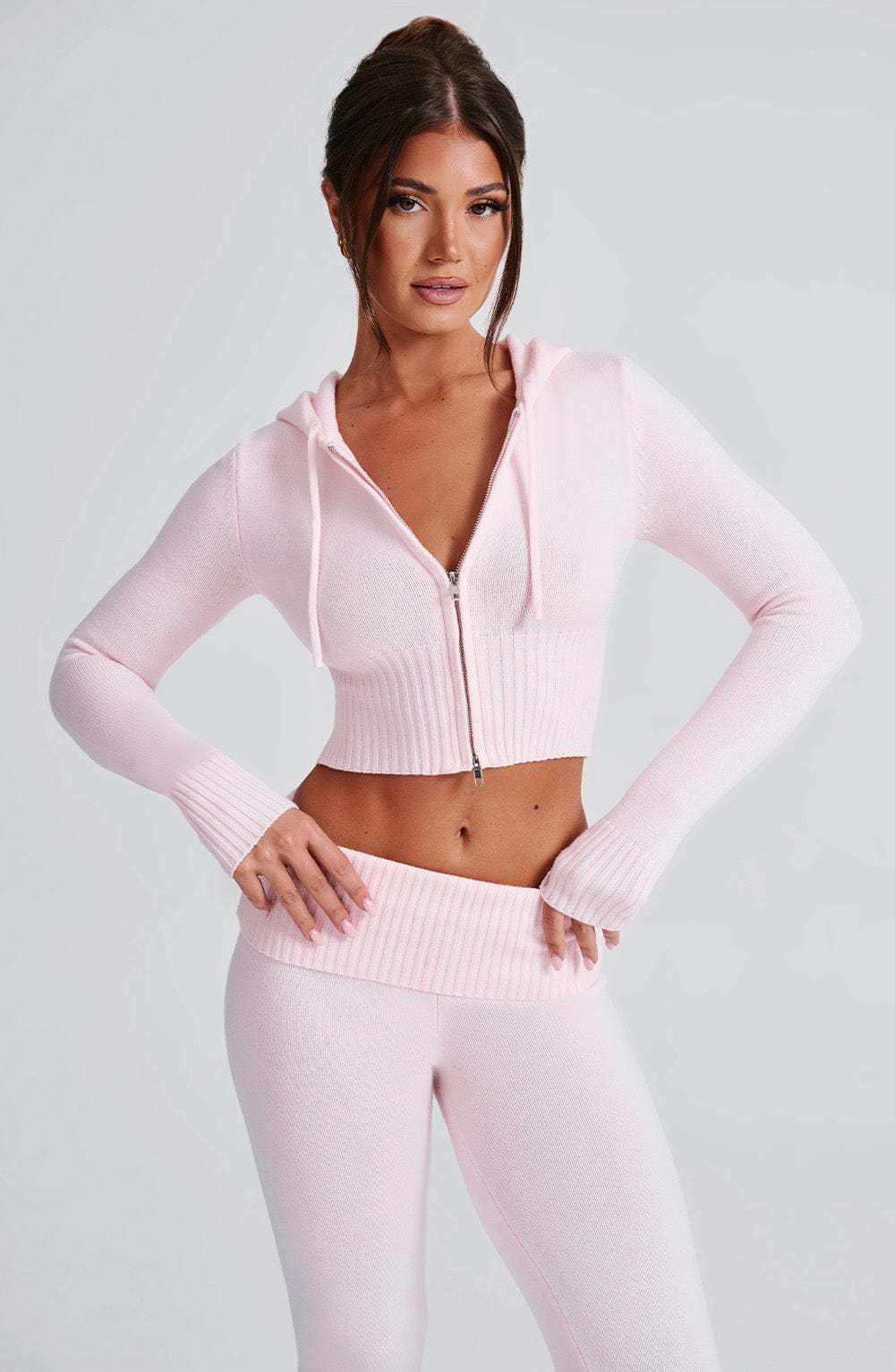 Portia Knit Hoodie - Pink-My Top Dress.All Rights Reserved