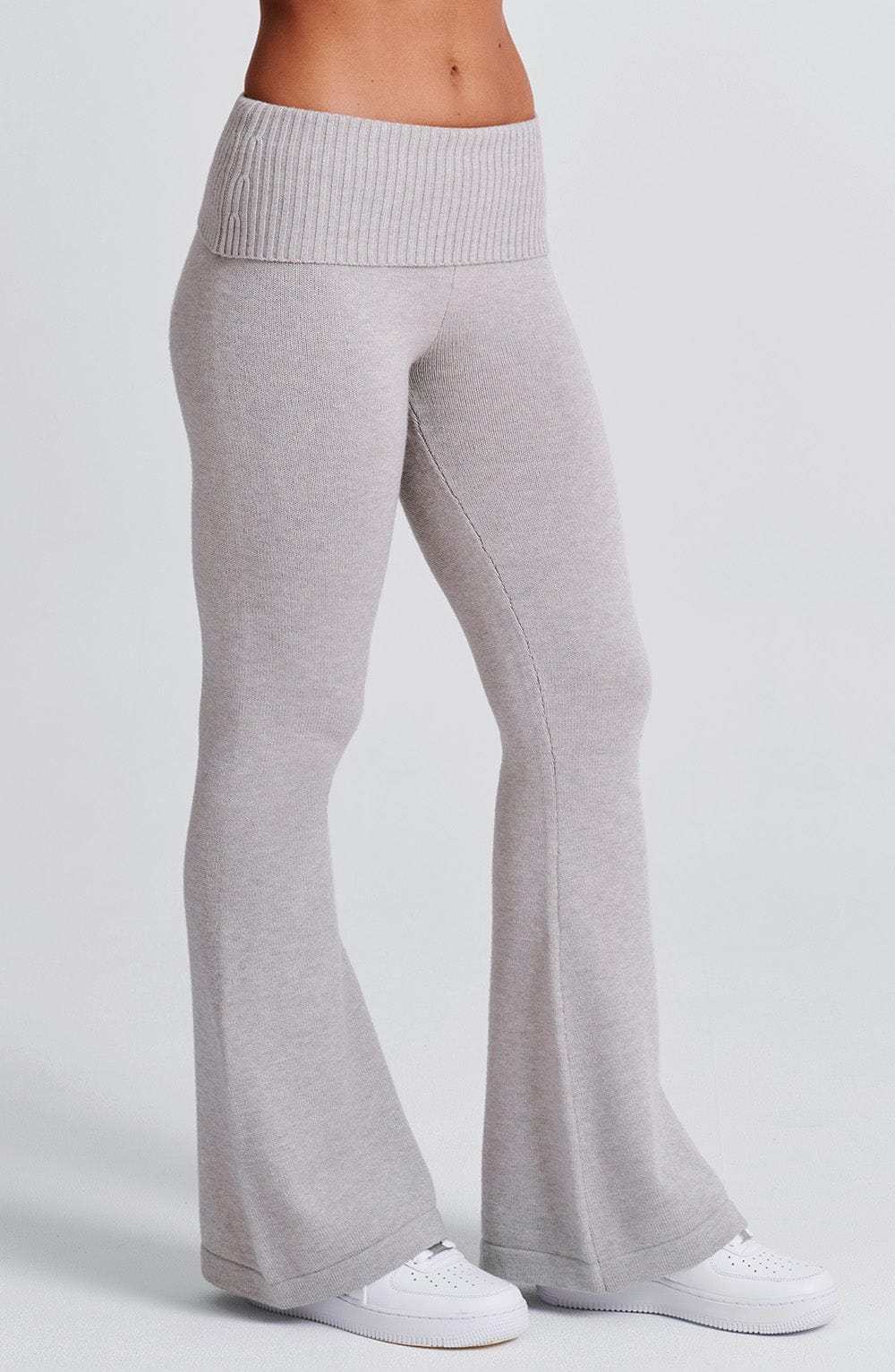 Portia Knit Pants - Light Grey Marl-My Top Dress.All Rights Reserved