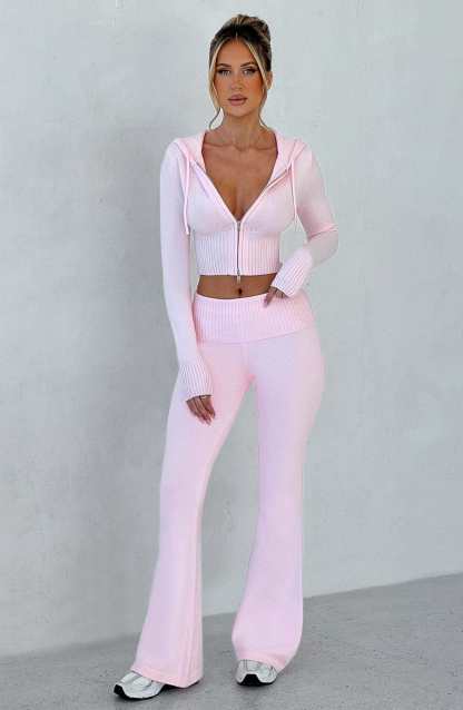 Portia Knit Pants - Pink-My Top Dress.All Rights Reserved