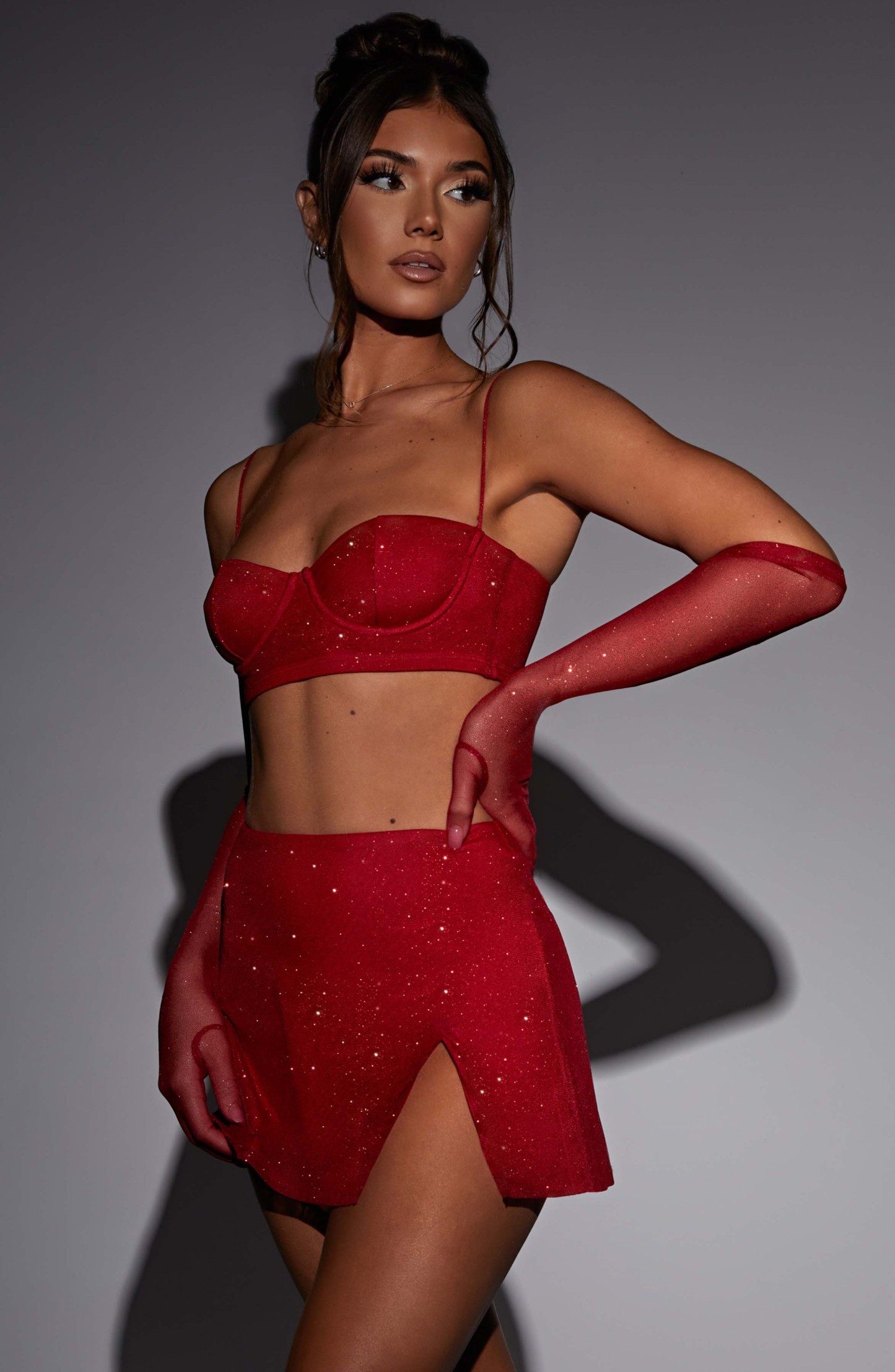 Posie Top - Red Sparkle-My Top Dress.All Rights Reserved
