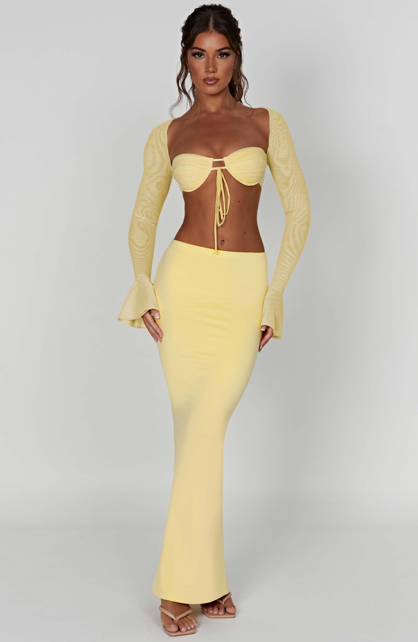 Astrid Maxi Skirt - Lemon-My Top Dress.All Rights Reserved