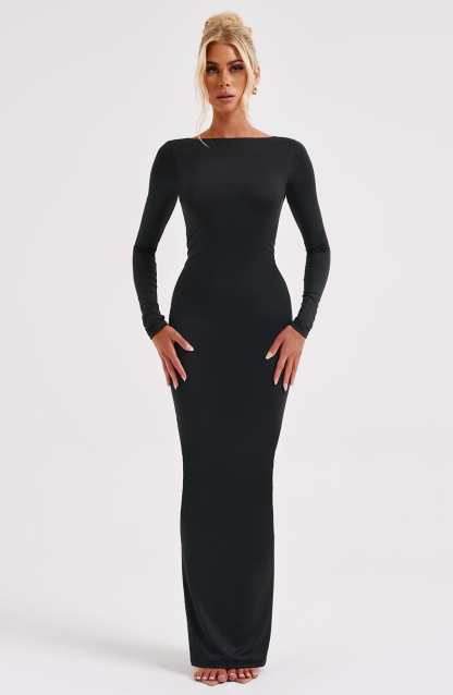 Rameesha Maxi Dress - Black-My Top Dress.All Rights Reserved