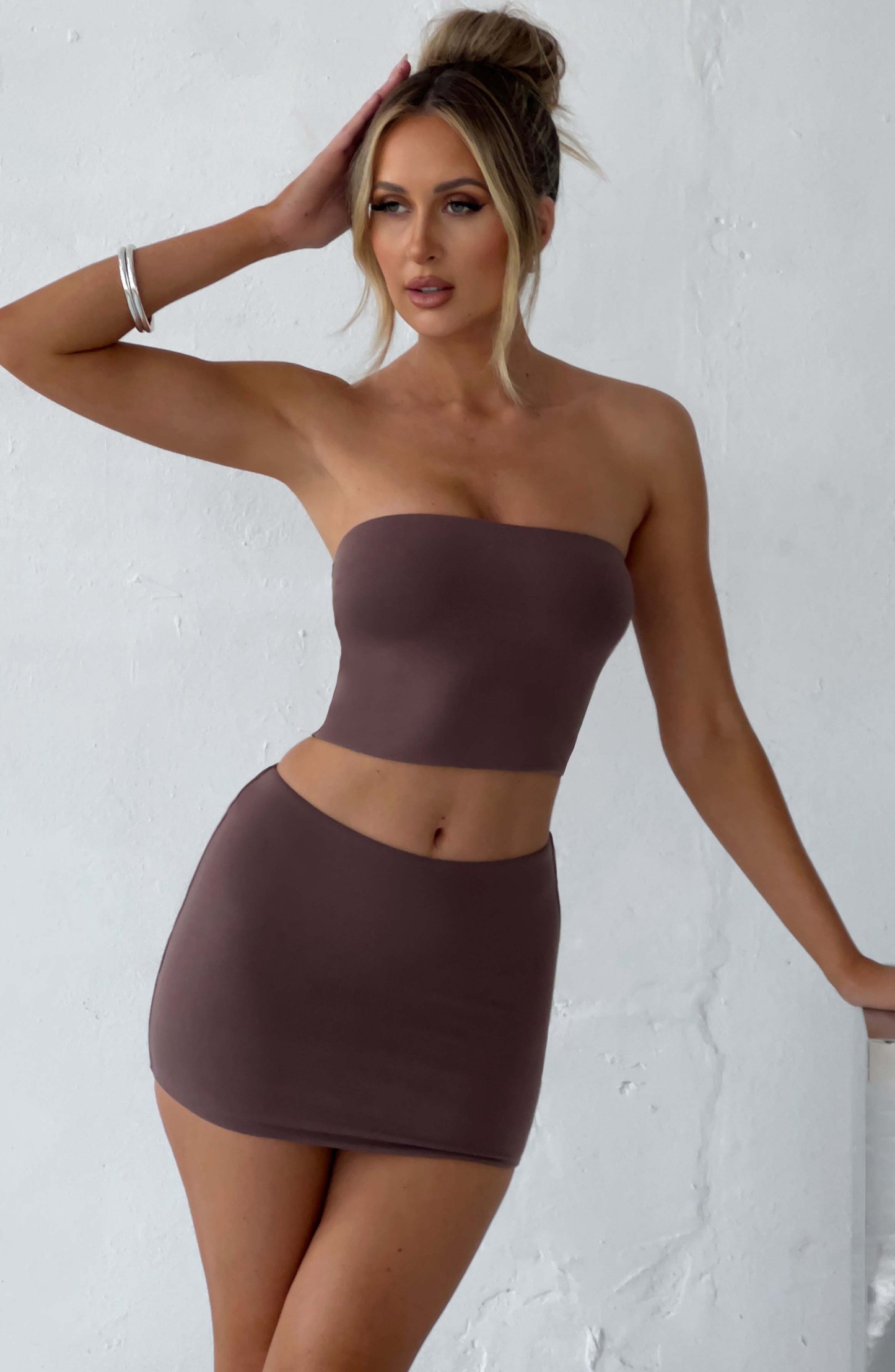 Rein Mini Skirt - Chocolate-My Top Dress.All Rights Reserved