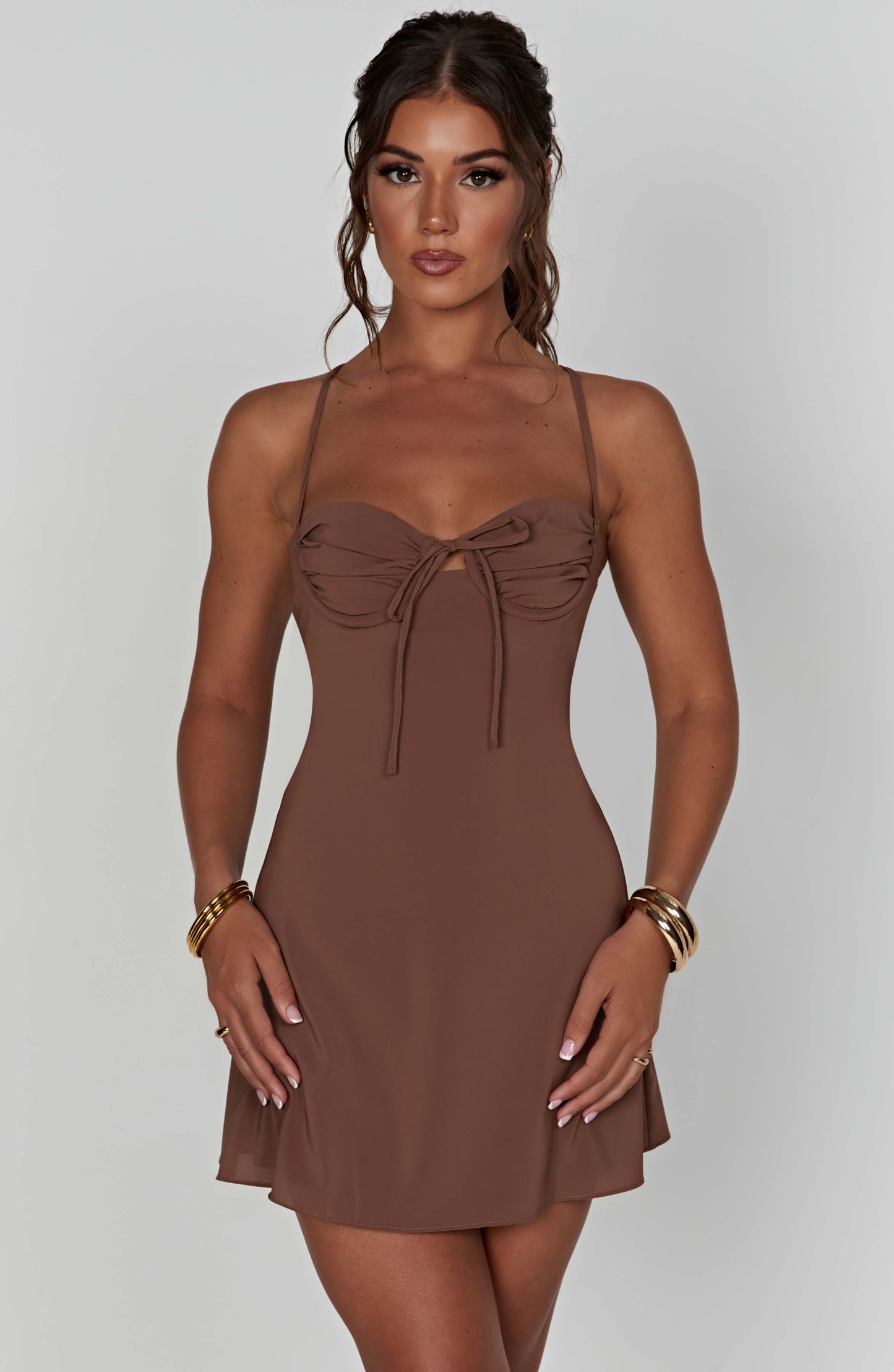 Renee Mini Dress - Chocolate-My Top Dress.All Rights Reserved
