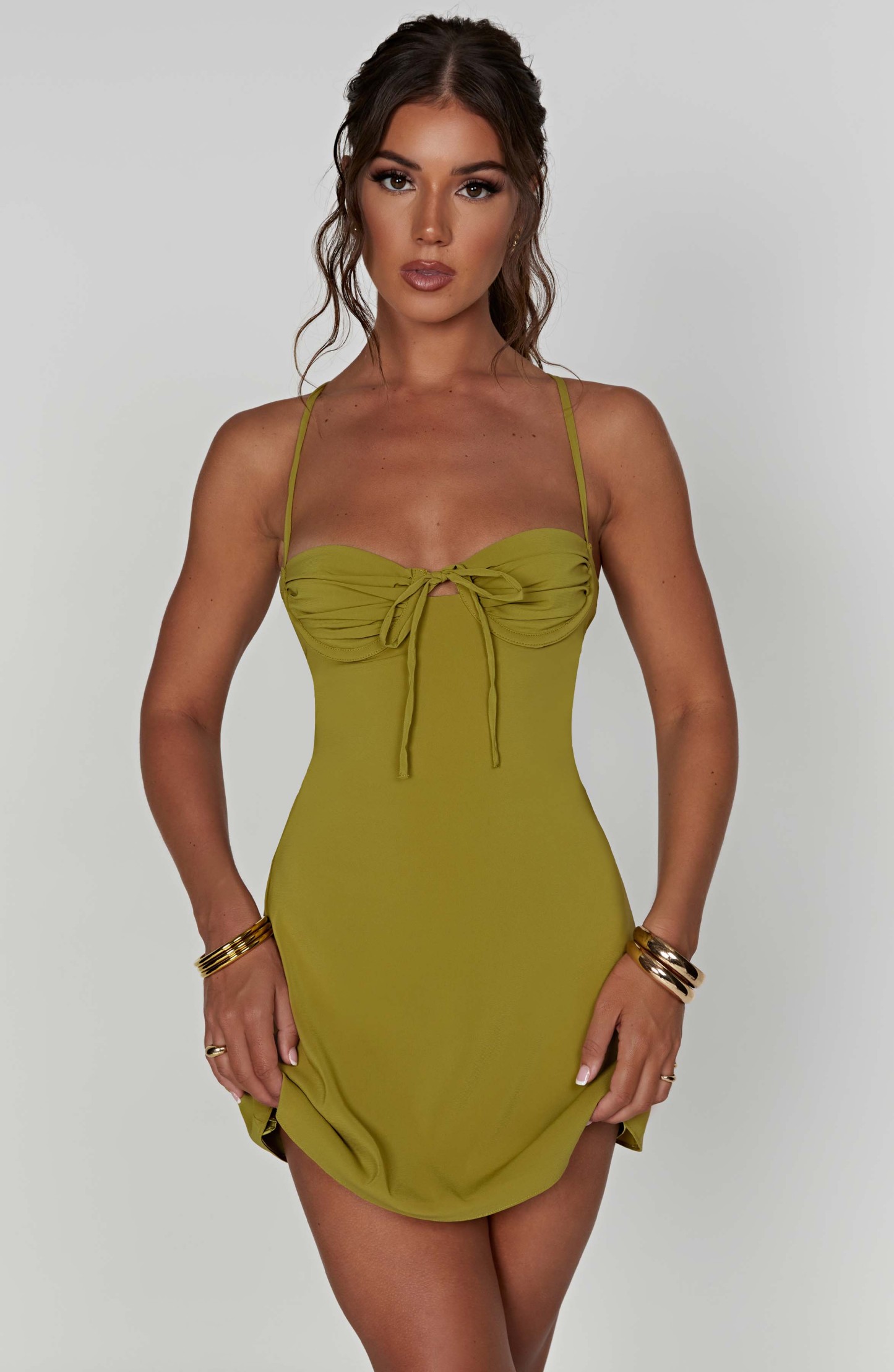 Renee Mini Dress - Green-My Top Dress.All Rights Reserved