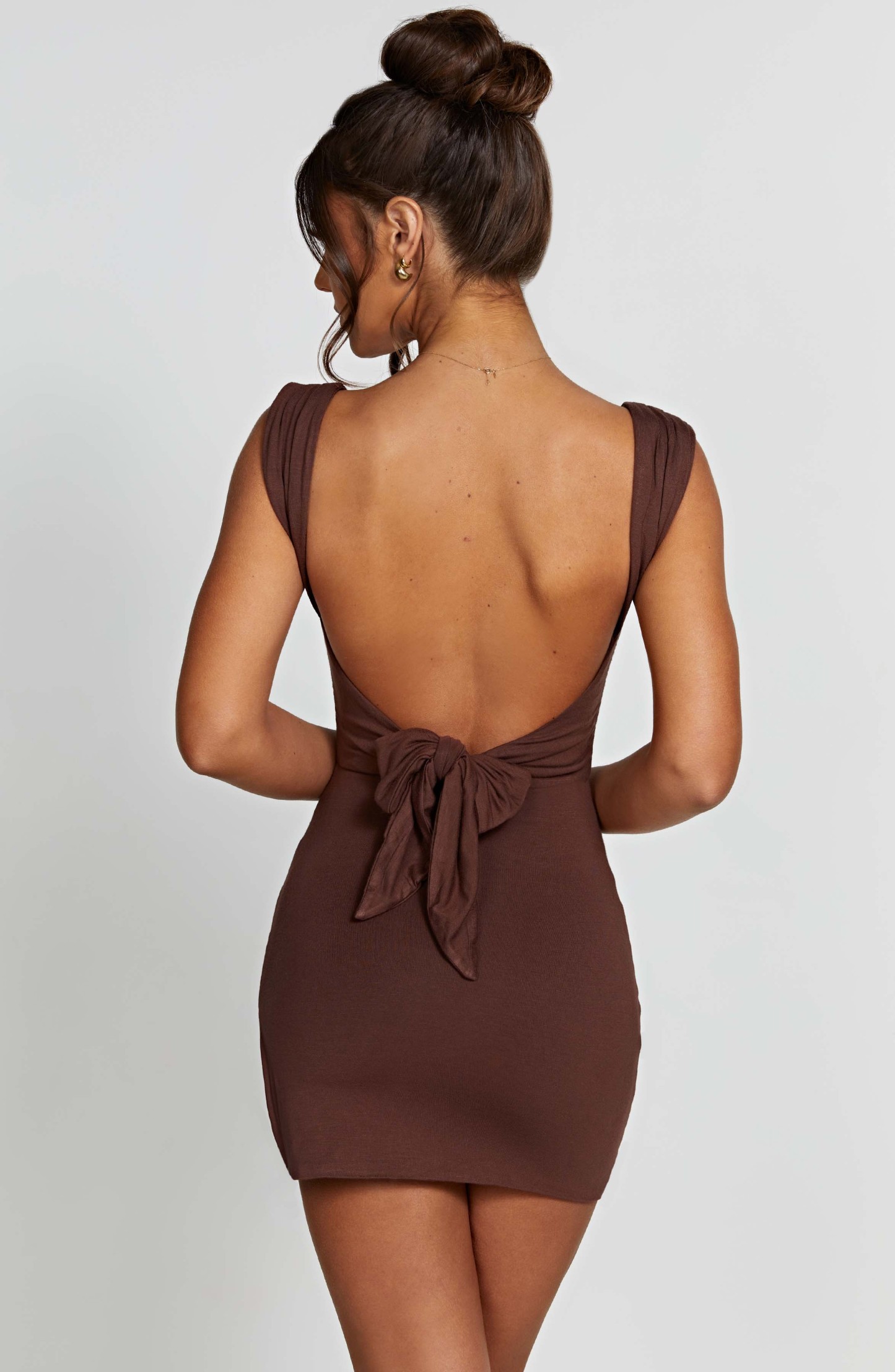 Ria Mini Dress - Chocolate-My Top Dress.All Rights Reserved