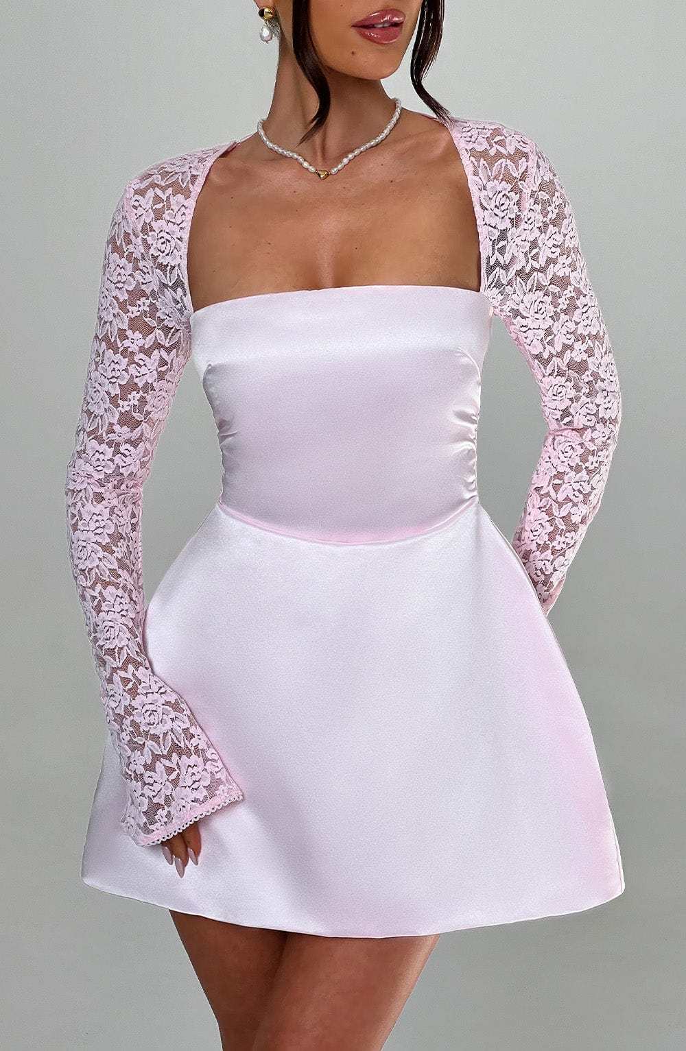 Sadie Mini Dress - Blush-My Top Dress.All Rights Reserved