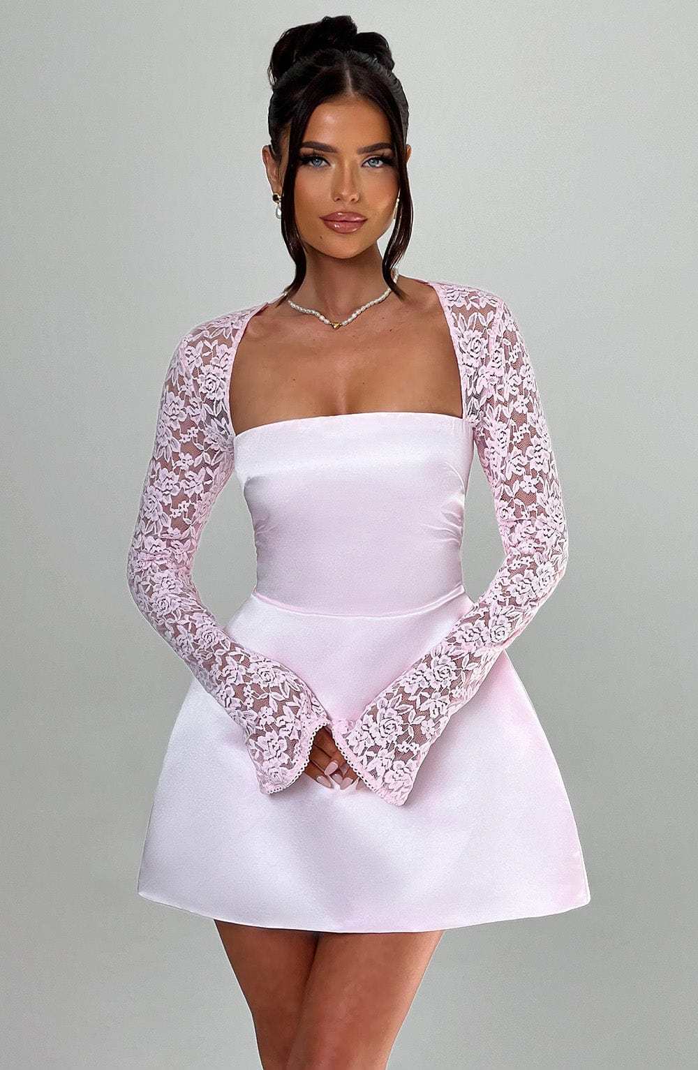 Sadie Mini Dress - Blush-My Top Dress.All Rights Reserved