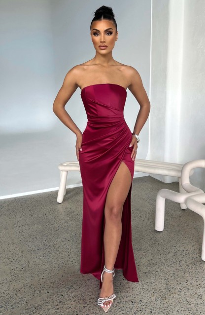 Safiya Maxi Dress - Wine-My Top Dress.All Rights Reserved
