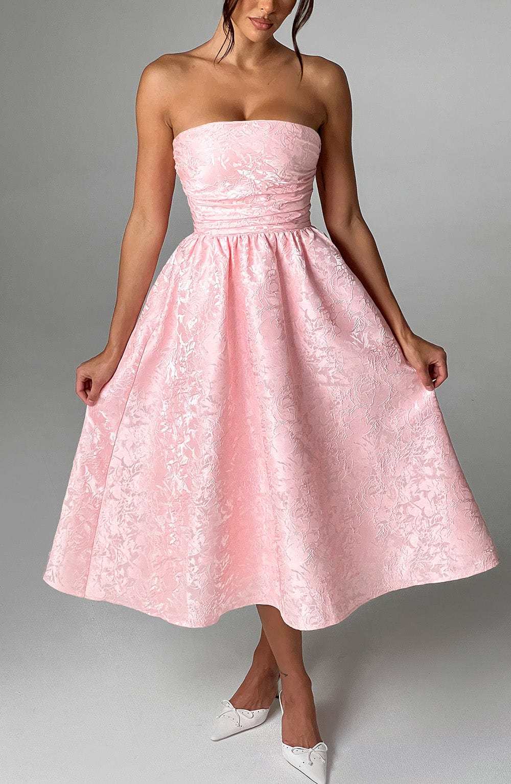Saoirse Midi Dress - Blush-My Top Dress.All Rights Reserved