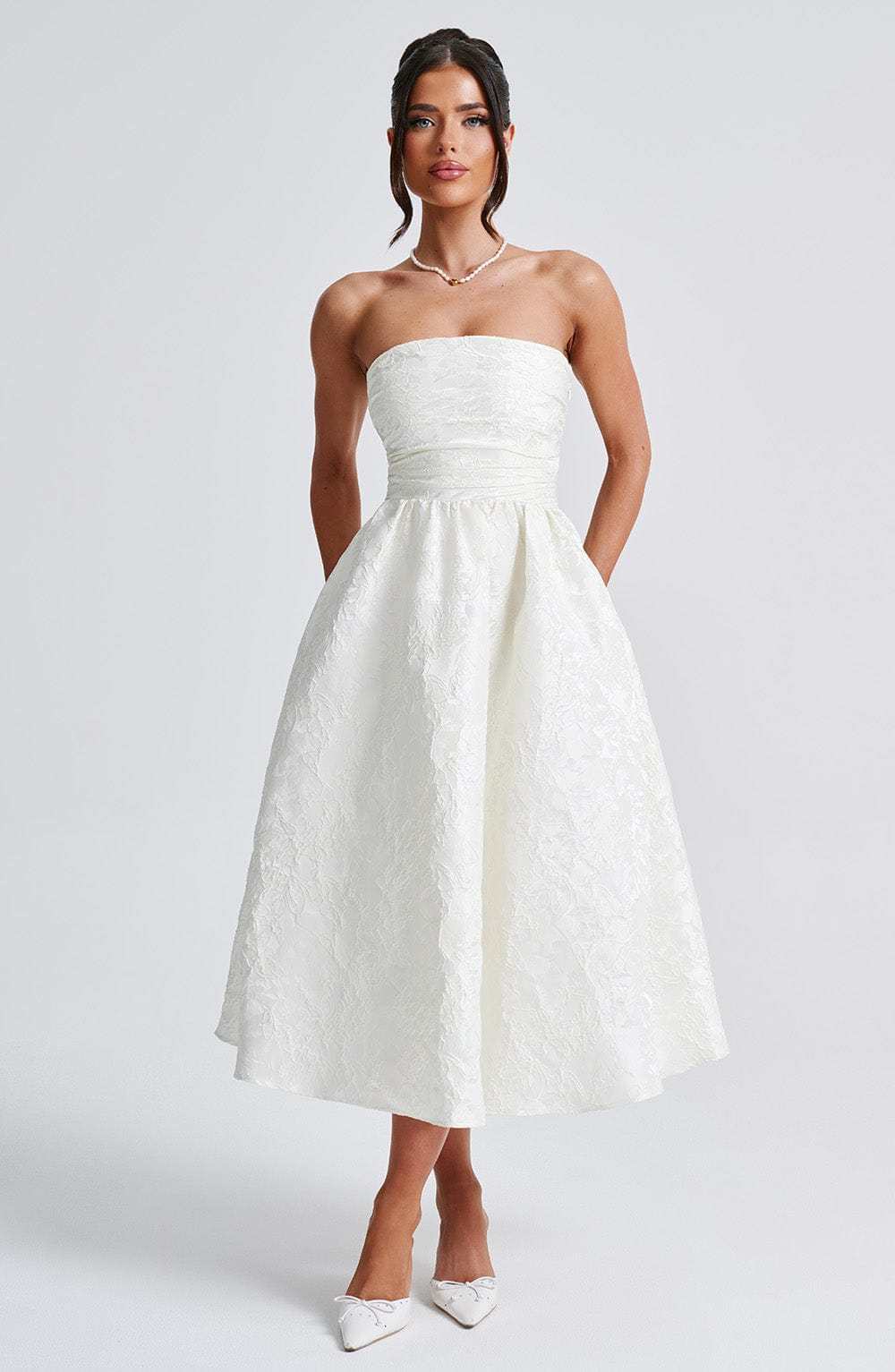 Saoirse Midi Dress - Ivory-My Top Dress.All Rights Reserved