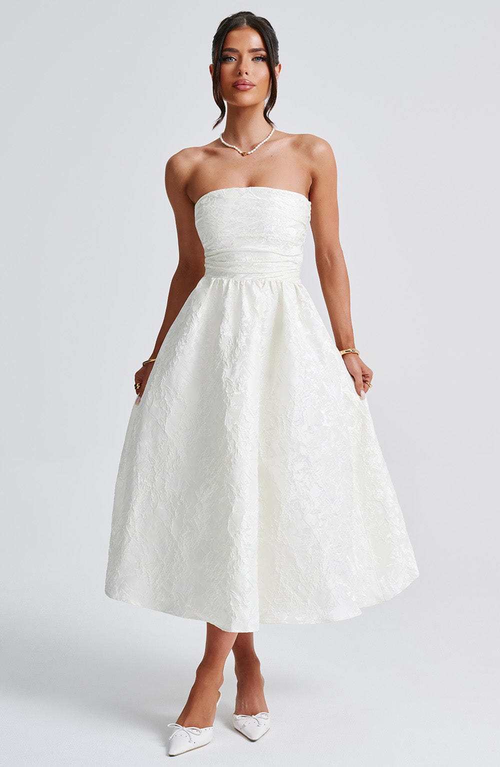 Saoirse Midi Dress - Ivory-My Top Dress.All Rights Reserved