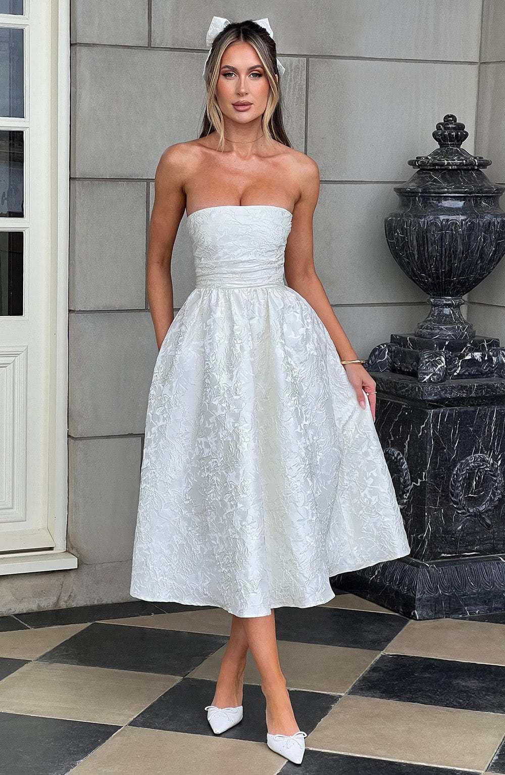 Saoirse Midi Dress - Ivory-My Top Dress.All Rights Reserved