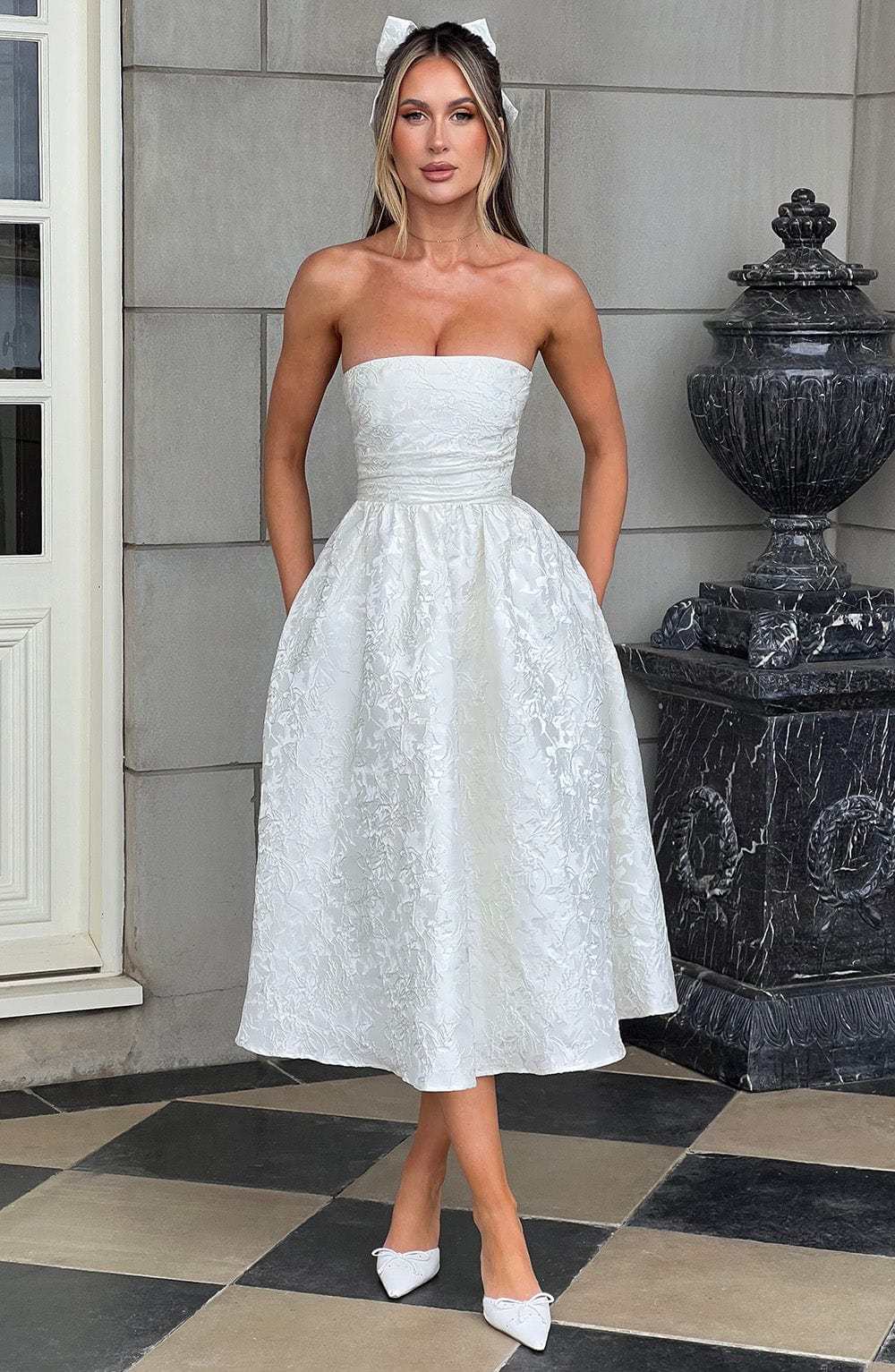 Saoirse Midi Dress - Ivory-My Top Dress.All Rights Reserved