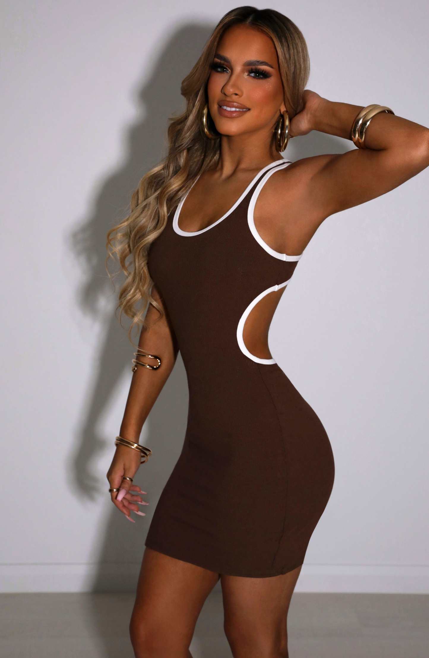 Scarlet Mini Dress - Chocolate-My Top Dress.All Rights Reserved