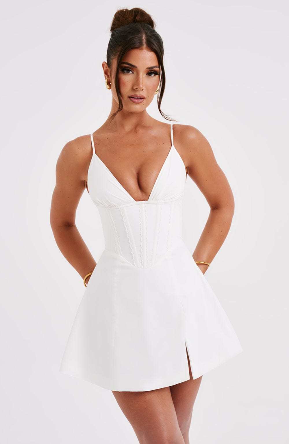 Sela Mini Dress - Ivory-My Top Dress.All Rights Reserved