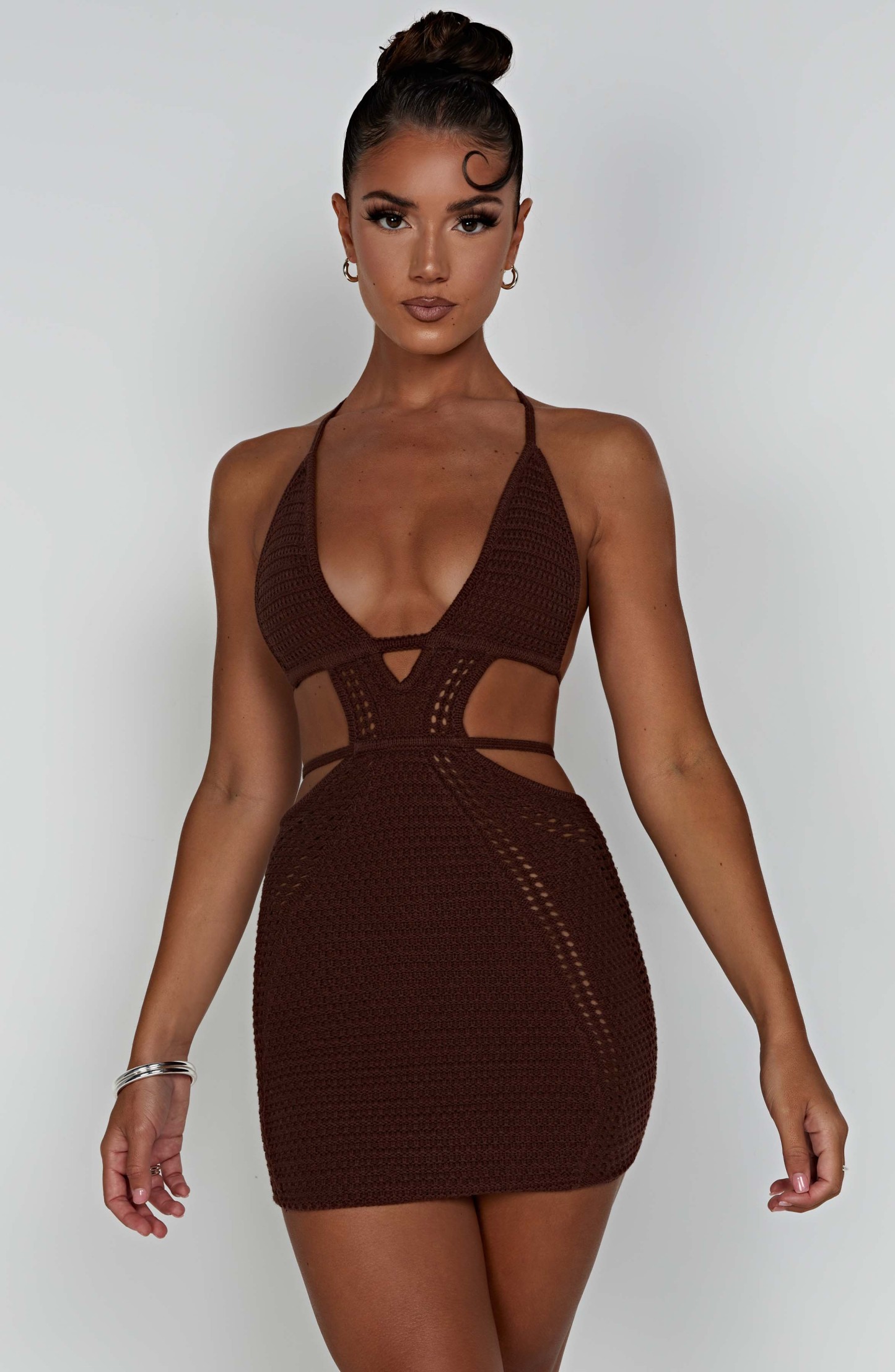 Selena Mini Dress - Chocolate-My Top Dress.All Rights Reserved