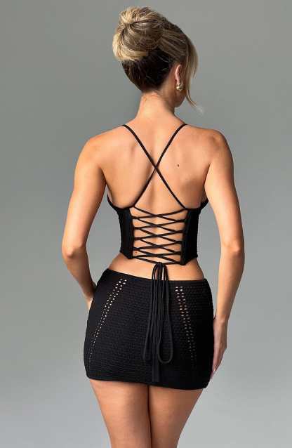Selma Mini Skirt - Black-My Top Dress.All Rights Reserved