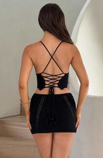 Selma Mini Skirt - Black-My Top Dress.All Rights Reserved