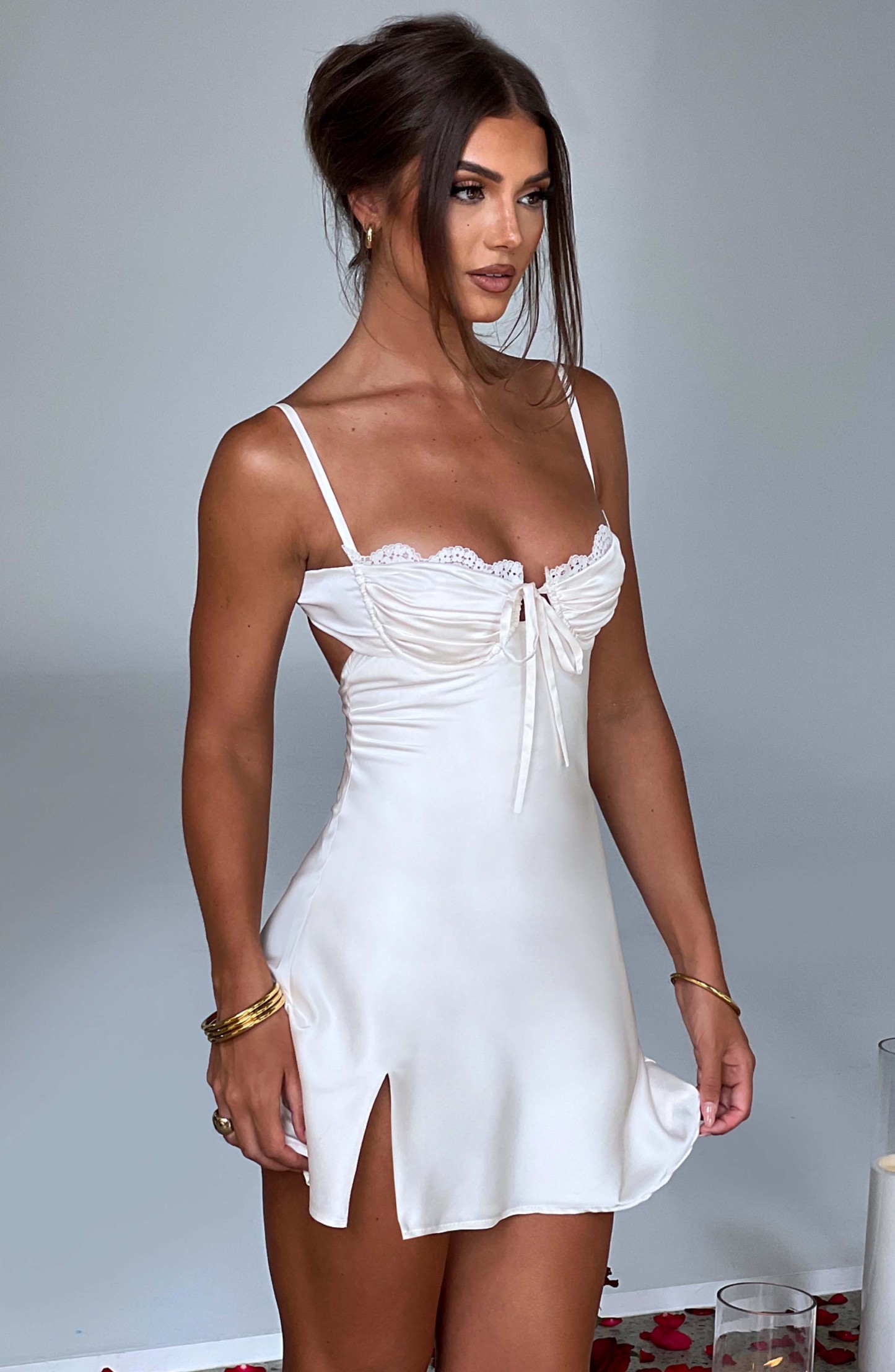 Sherise Mini Dress - Ivory-My Top Dress.All Rights Reserved
