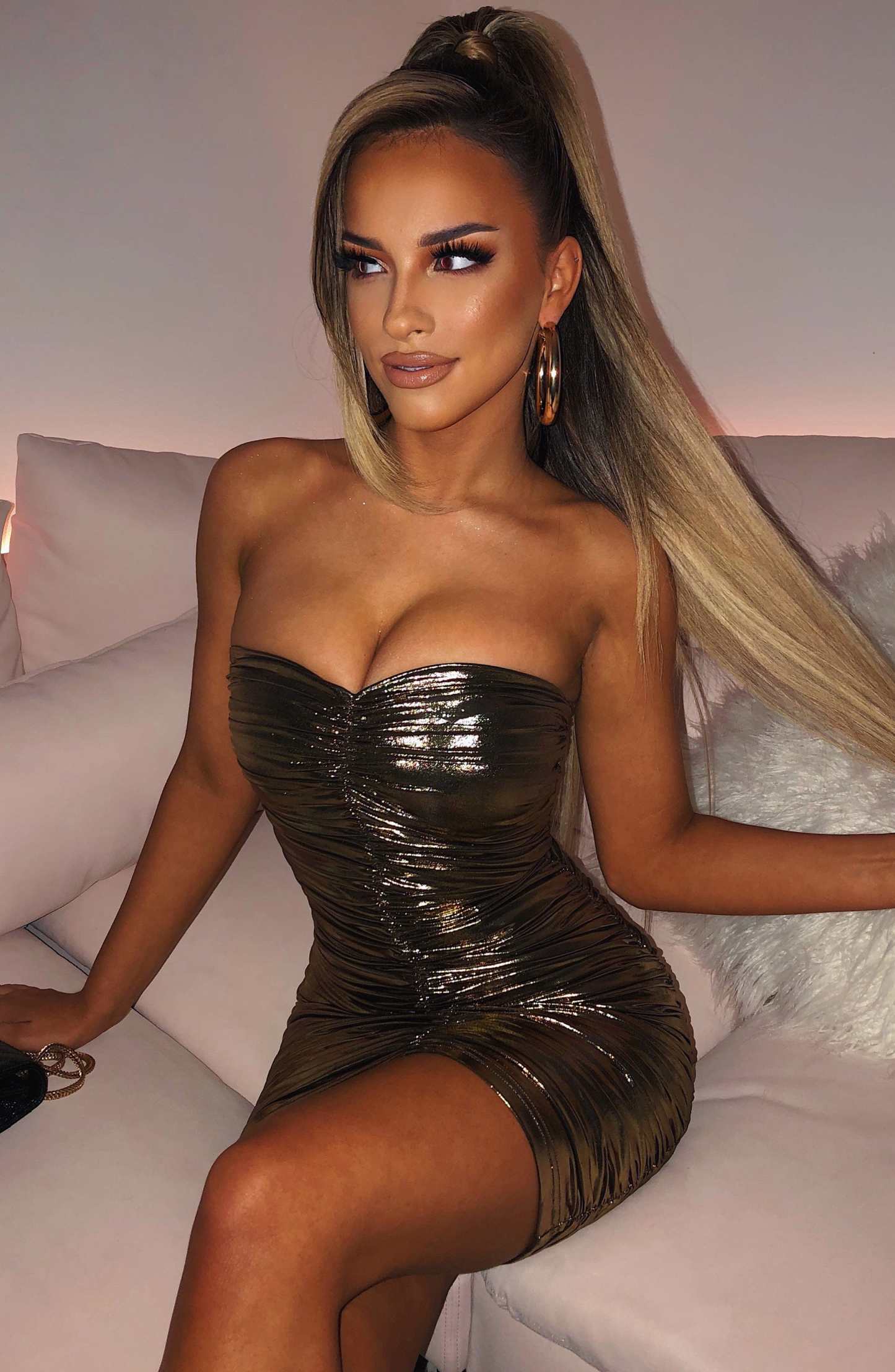 Shyla Mini Dress - Gold-My Top Dress.All Rights Reserved