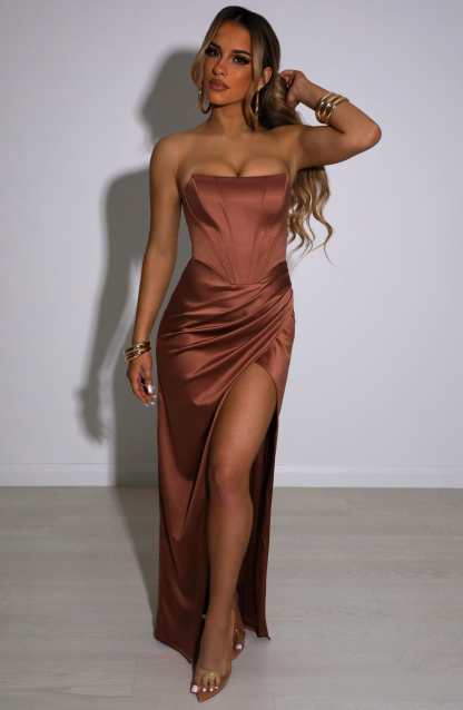 Sianna Maxi Dress - Chocolate-My Top Dress.All Rights Reserved