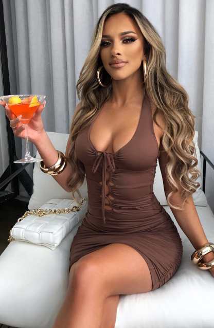 Silvana Mini Dress - Chocolate-My Top Dress.All Rights Reserved