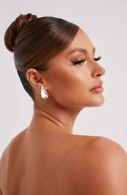 Small Fayth Earrings - Silver-My Top Dress.All Rights Reserved