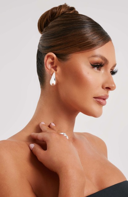 Small Fayth Earrings - Silver-My Top Dress.All Rights Reserved